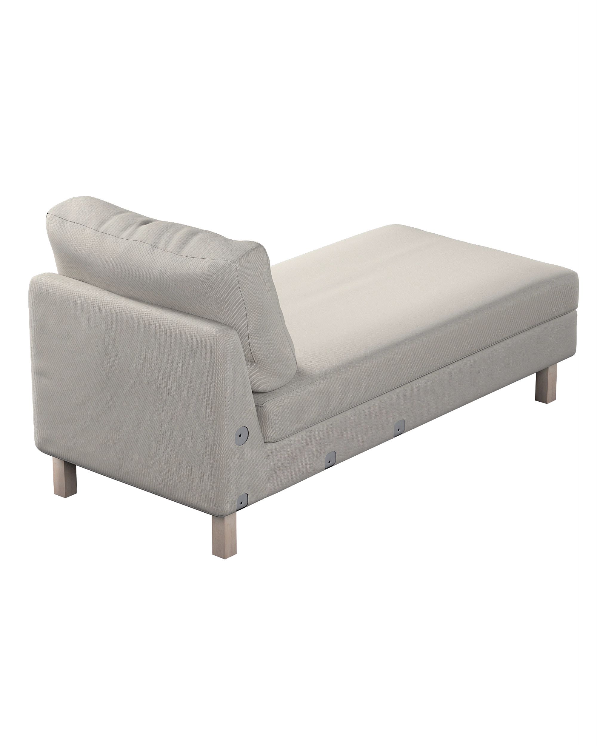 Karlstad chaise longue add-on unit cover colour grey fabric structured (hover)