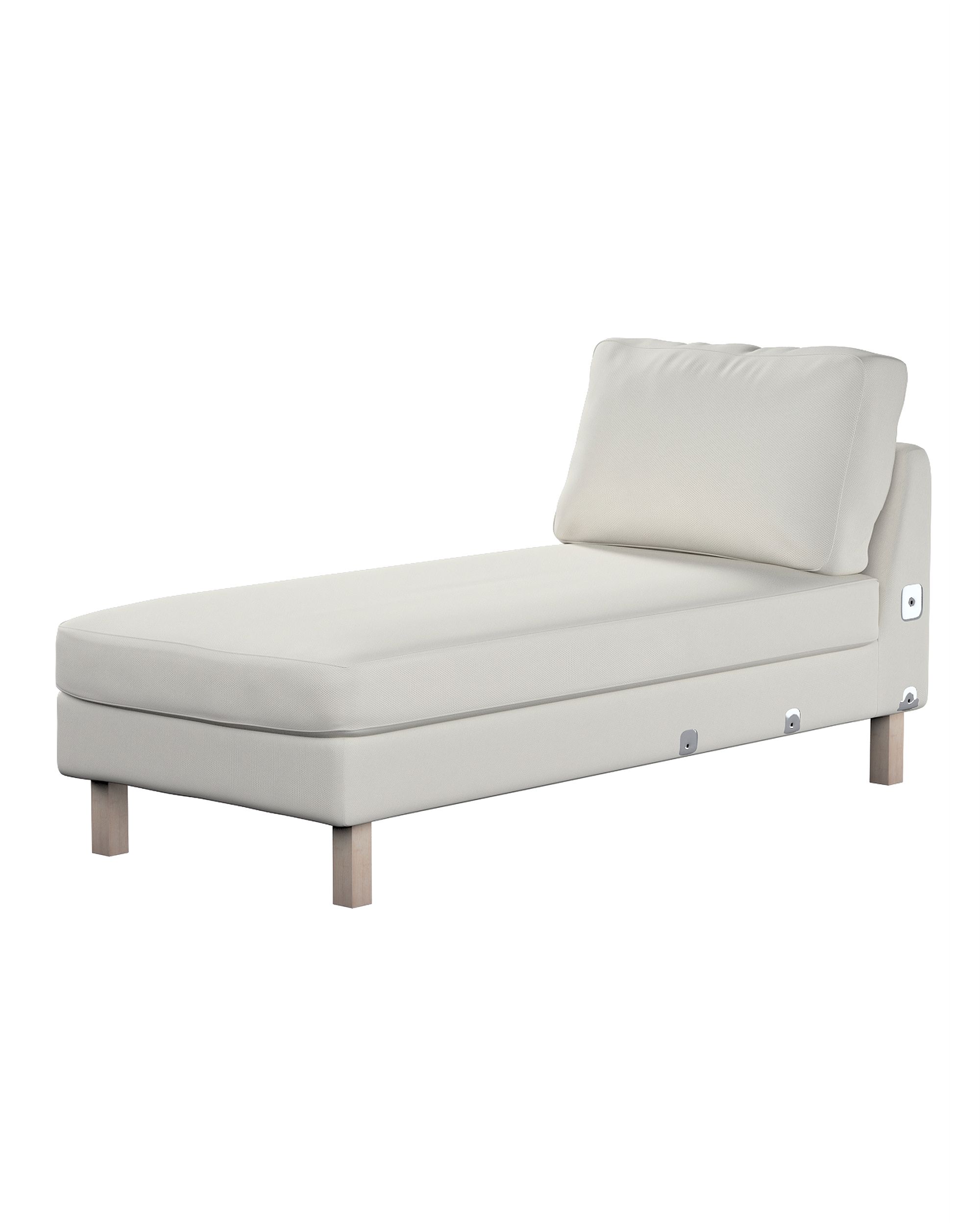 Karlstad chaise longue add-on unit cover colour grey fabric structured
