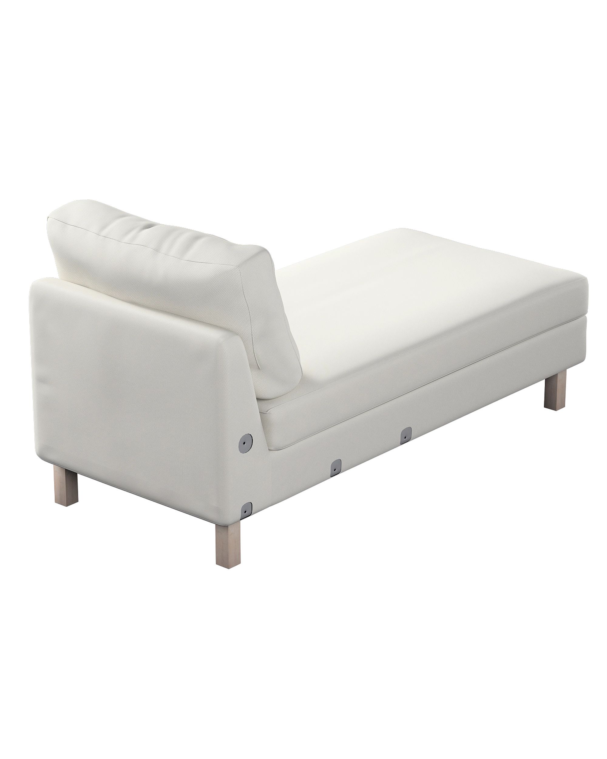 Karlstad chaise longue add-on unit cover colour grey fabric structured (hover)