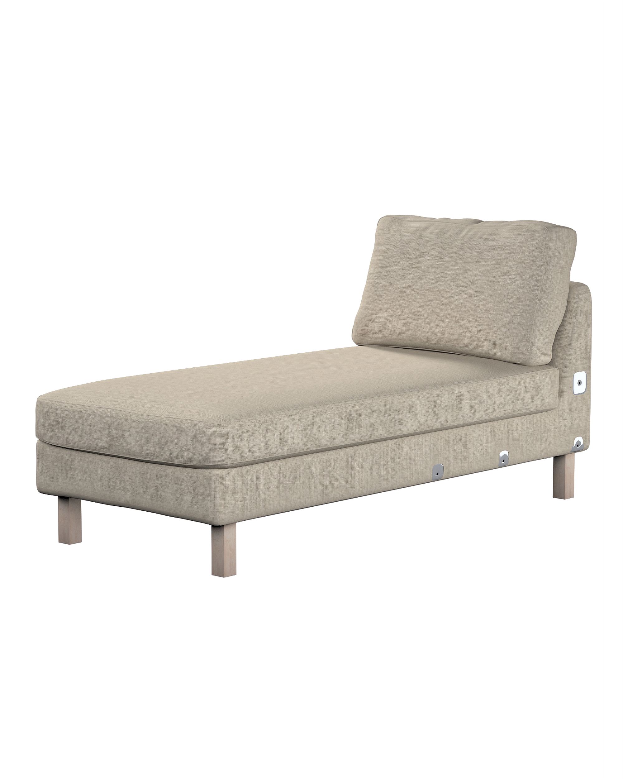 Karlstad chaise longue add-on unit cover colour beige fabric structured