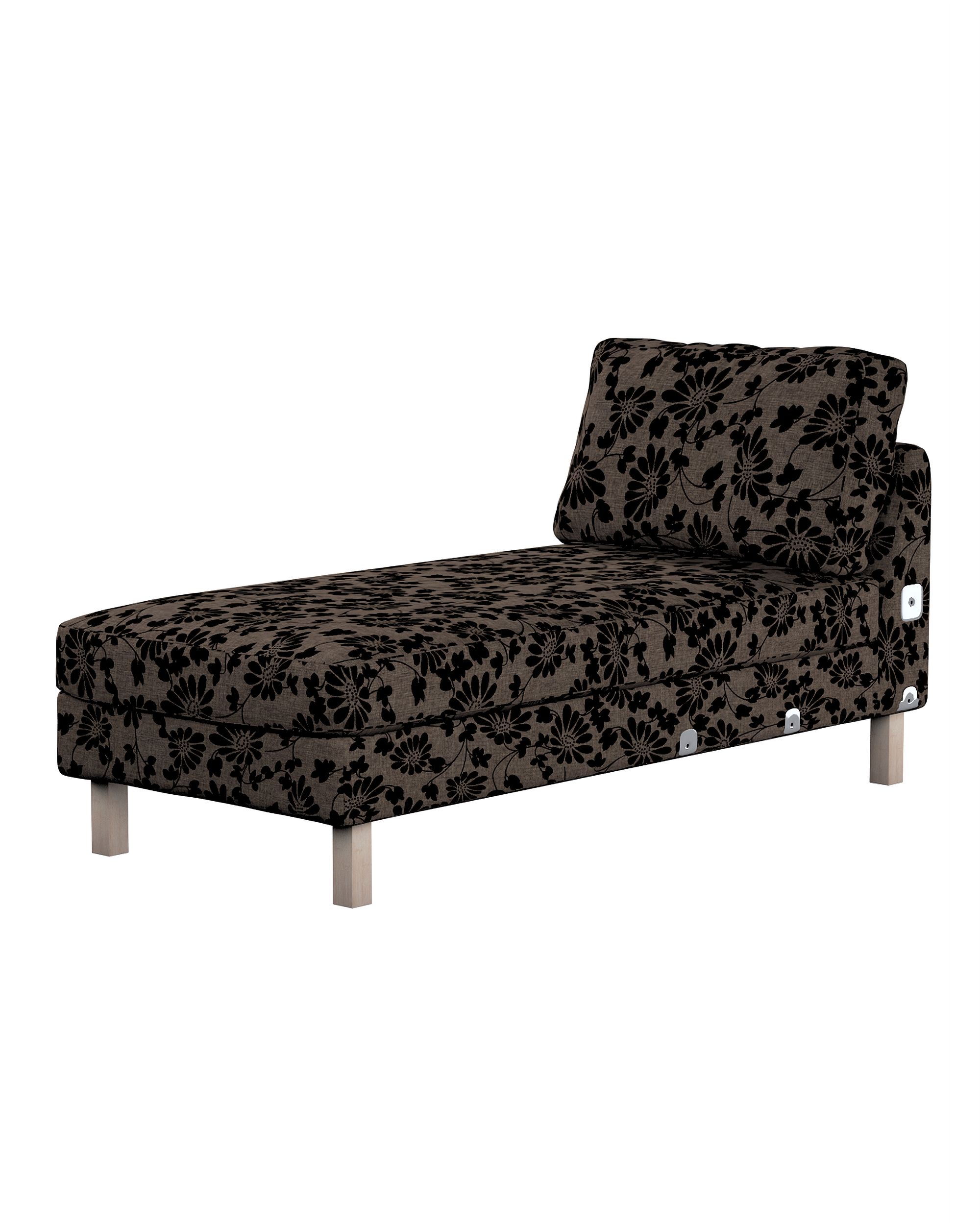 Karlstad chaise longue add-on unit cover colour brown fabric structured, patterned