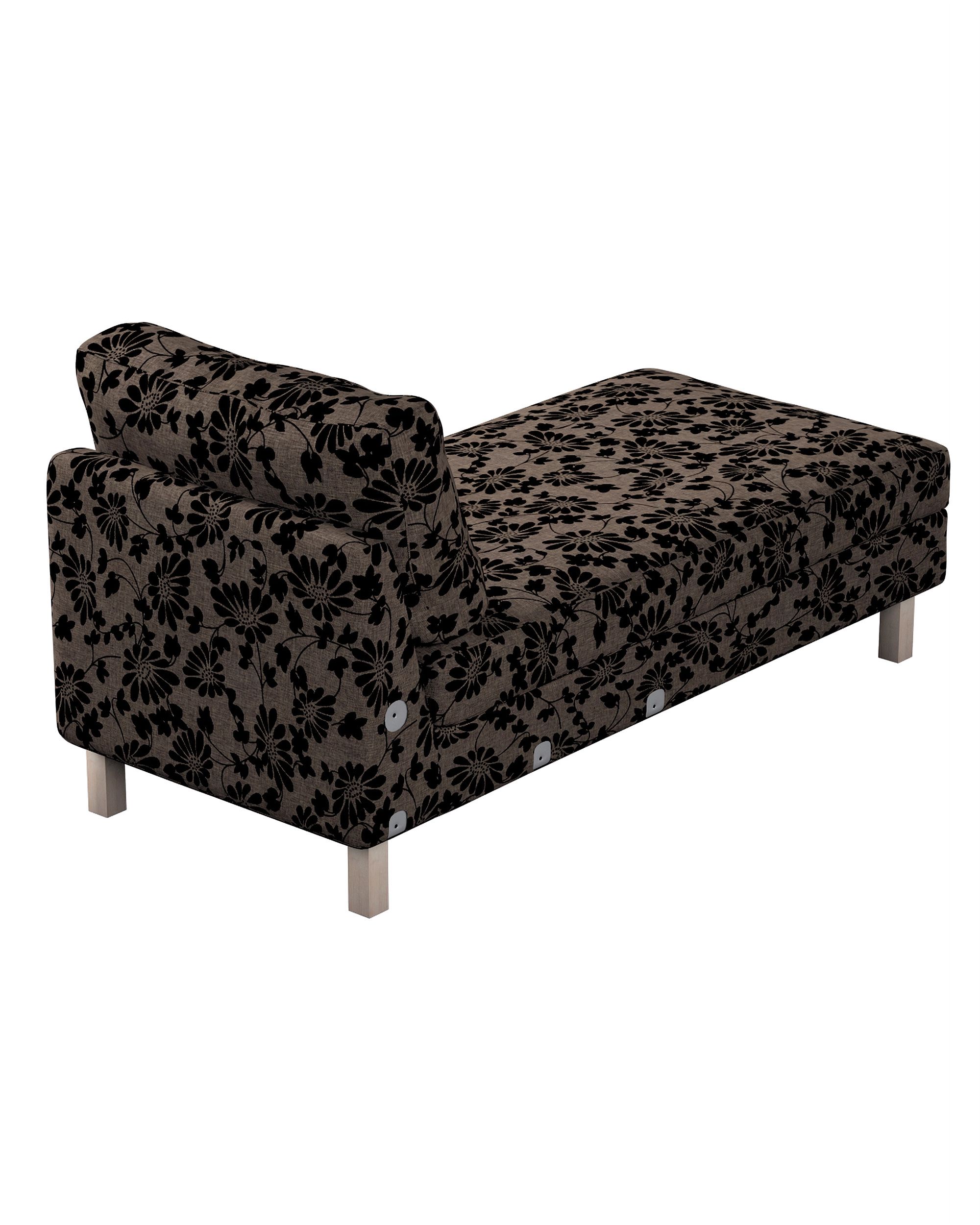 Karlstad chaise longue add-on unit cover colour brown fabric structured, patterned (hover)