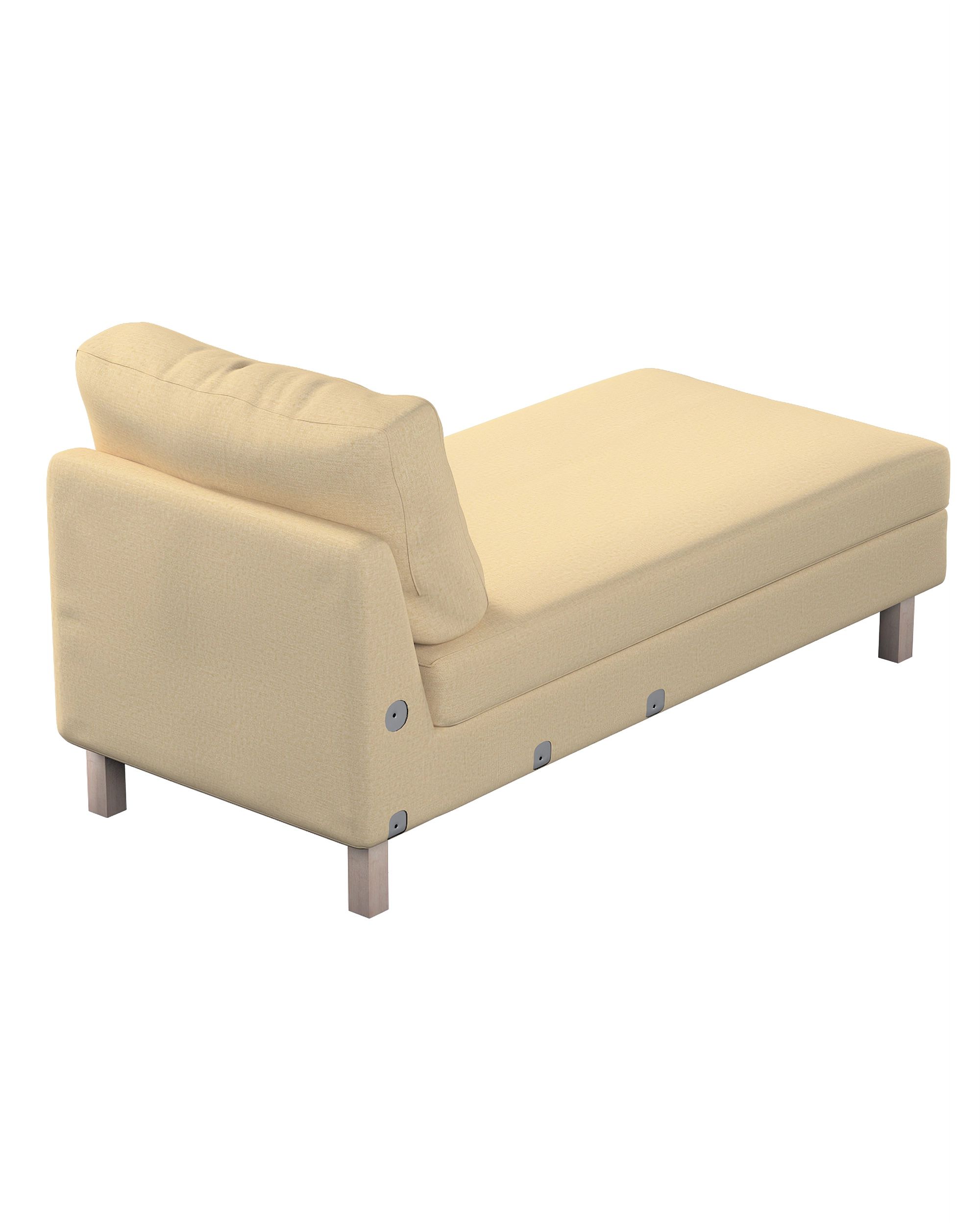 Karlstad chaise longue add-on unit cover colour beige fabric gloss, structured (hover)