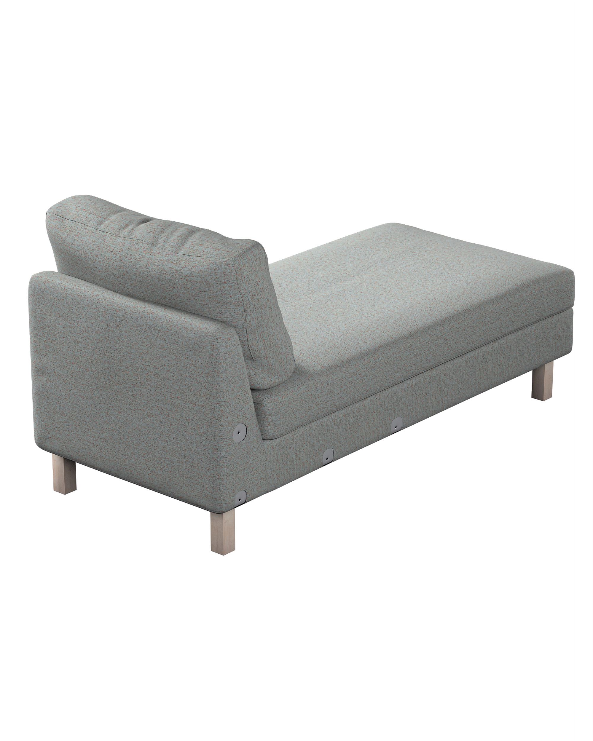 Karlstad chaise longue add-on unit cover colour blue fabric structured (hover)