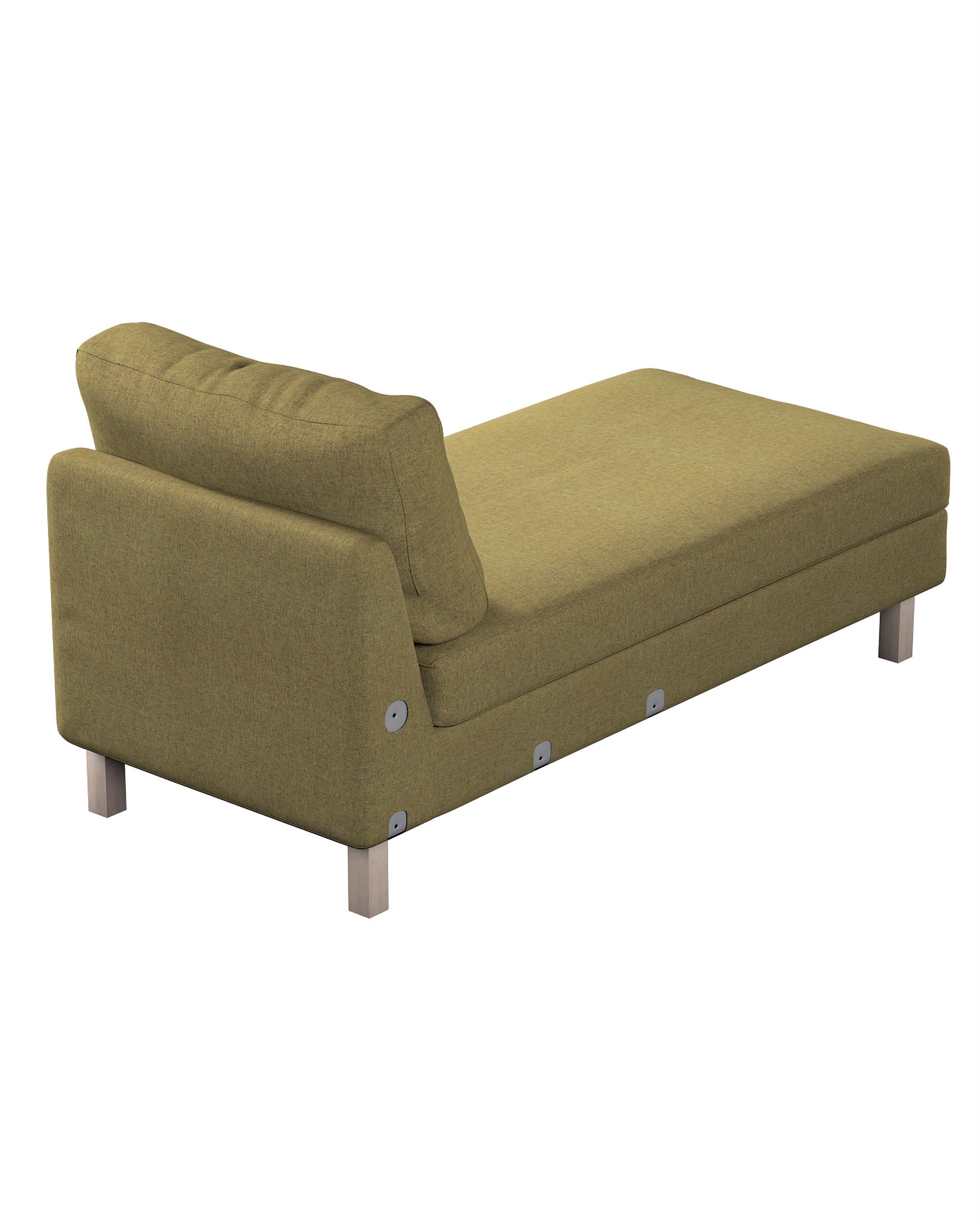 Karlstad chaise longue add-on unit cover colour green fabric structured (hover)