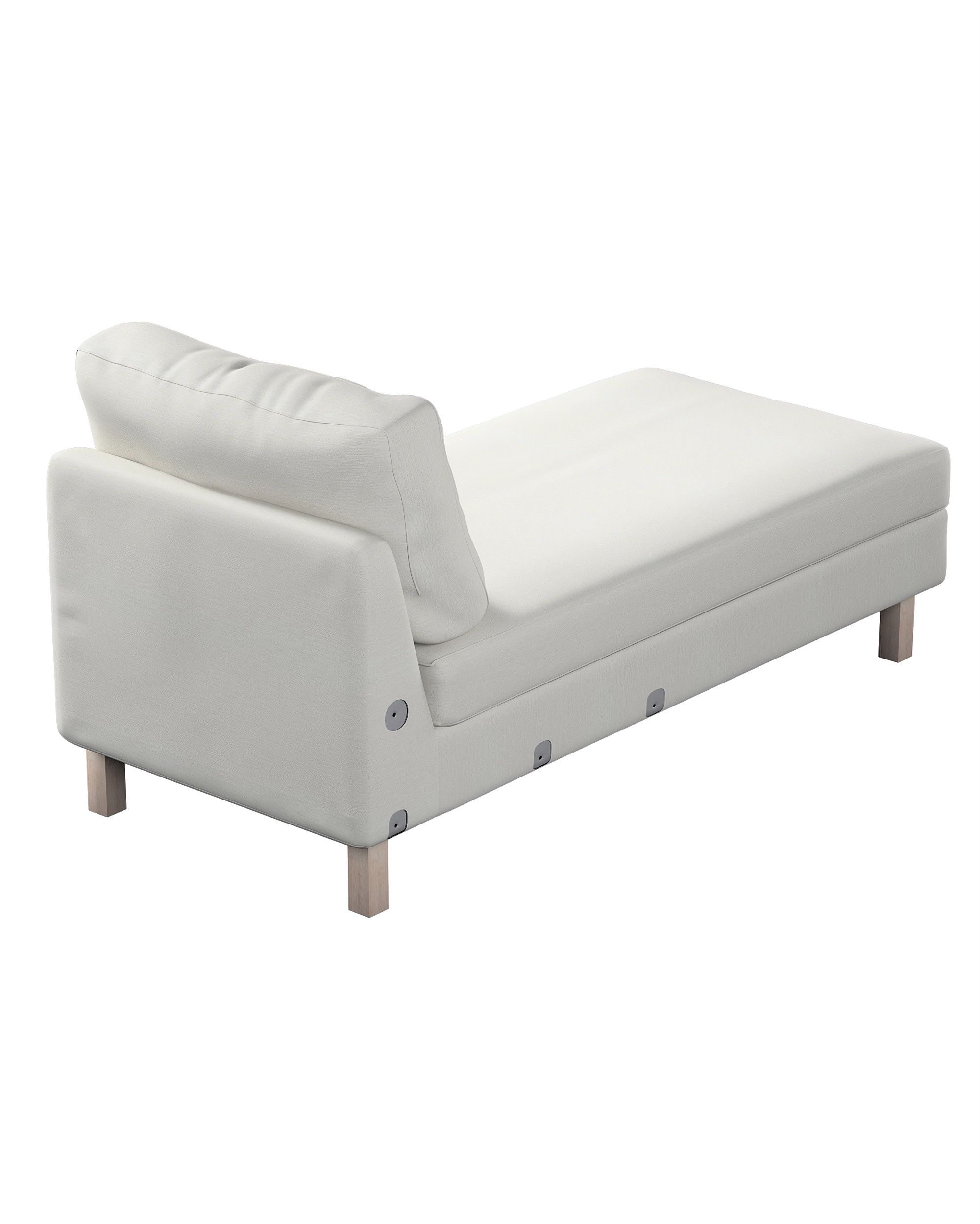 Karlstad chaise longue add-on unit cover colour grey fabric gloss, structured, velvet (hover)