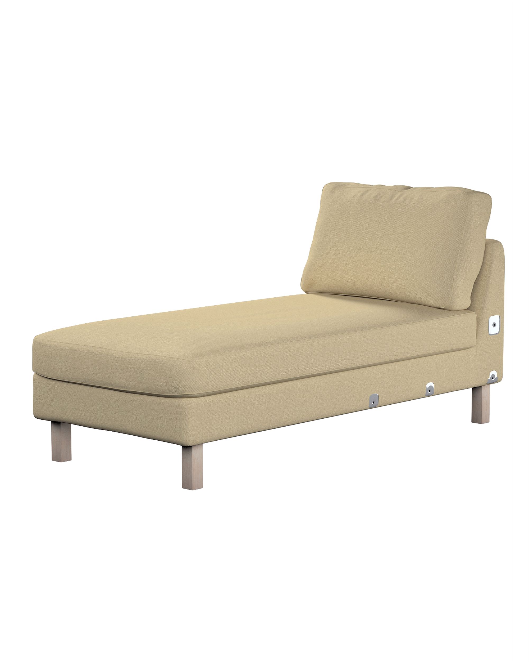 Karlstad chaise longue add-on unit cover colour green fabric structured