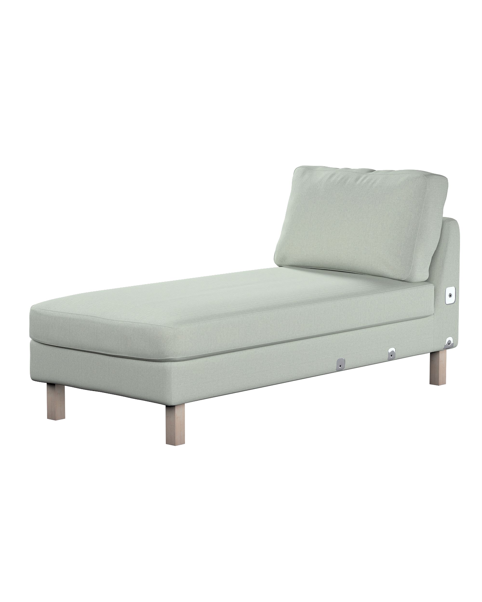 Karlstad chaise longue add-on unit cover colour blue fabric structured