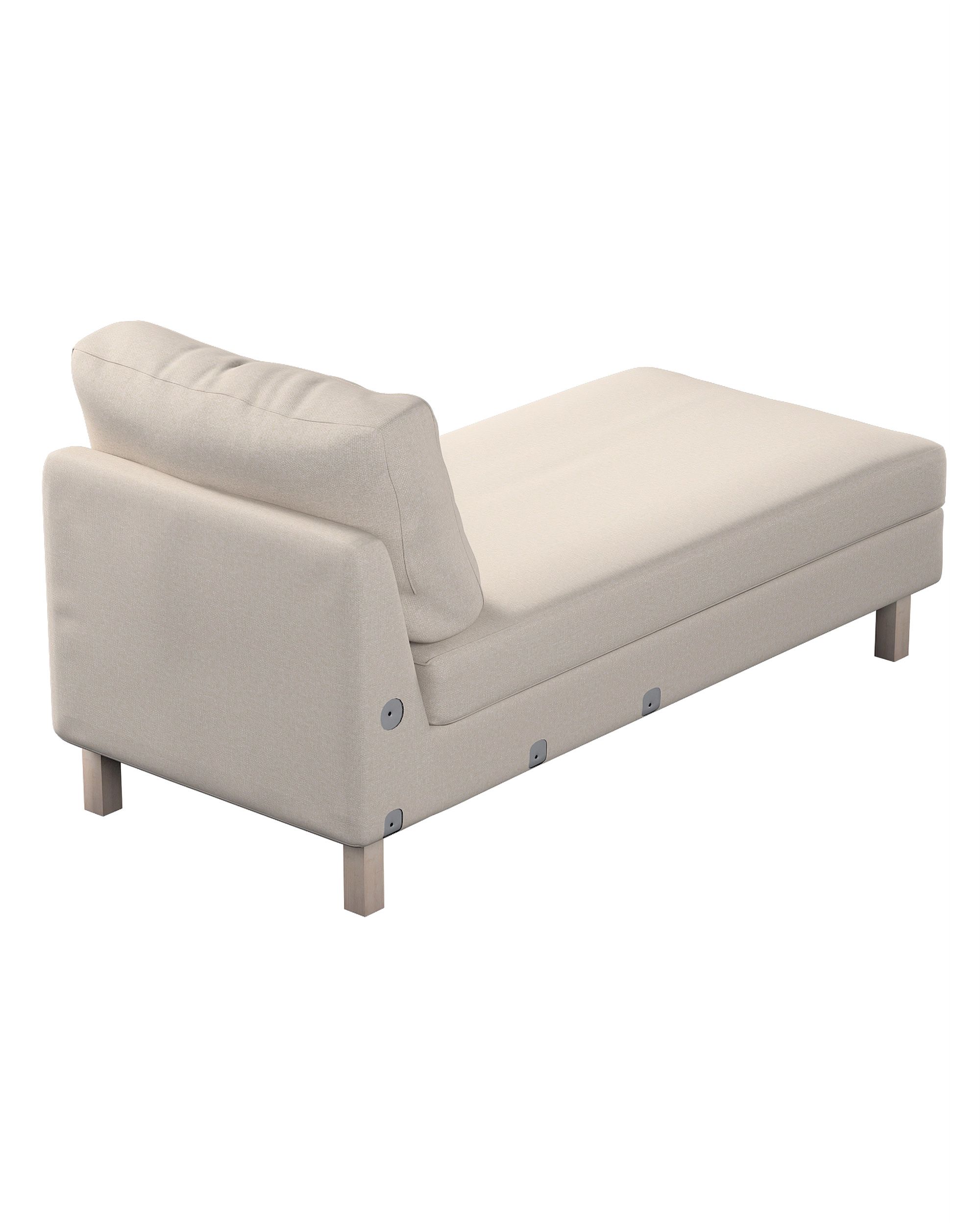Karlstad chaise longue add-on unit cover colour grey fabric structured (hover)