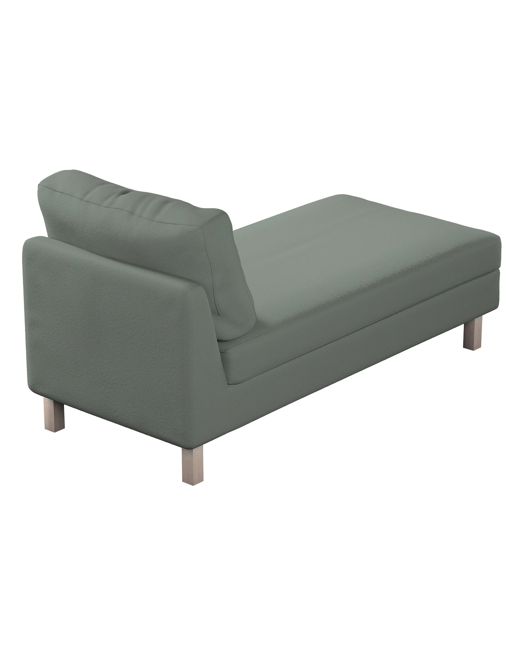 Karlstad chaise longue add-on unit cover colour green fabric structured (hover)