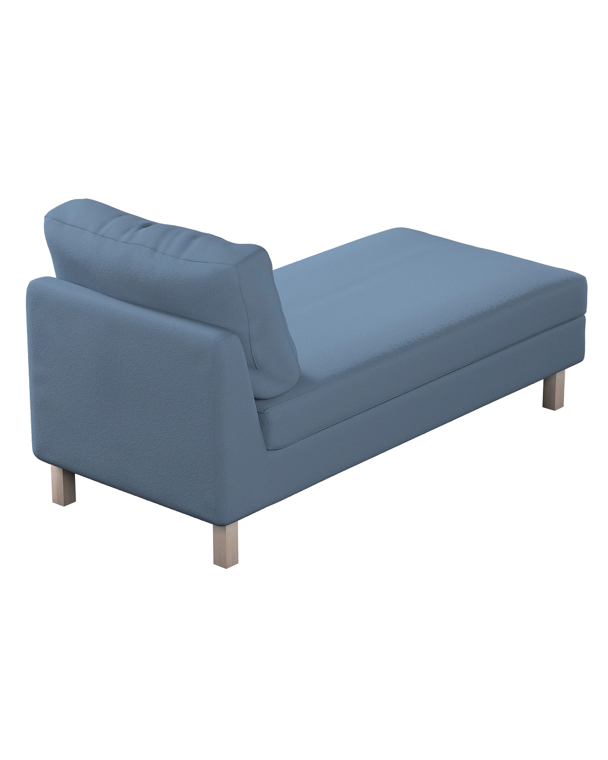 Karlstad chaise longue add-on unit cover colour blue fabric structured (hover)