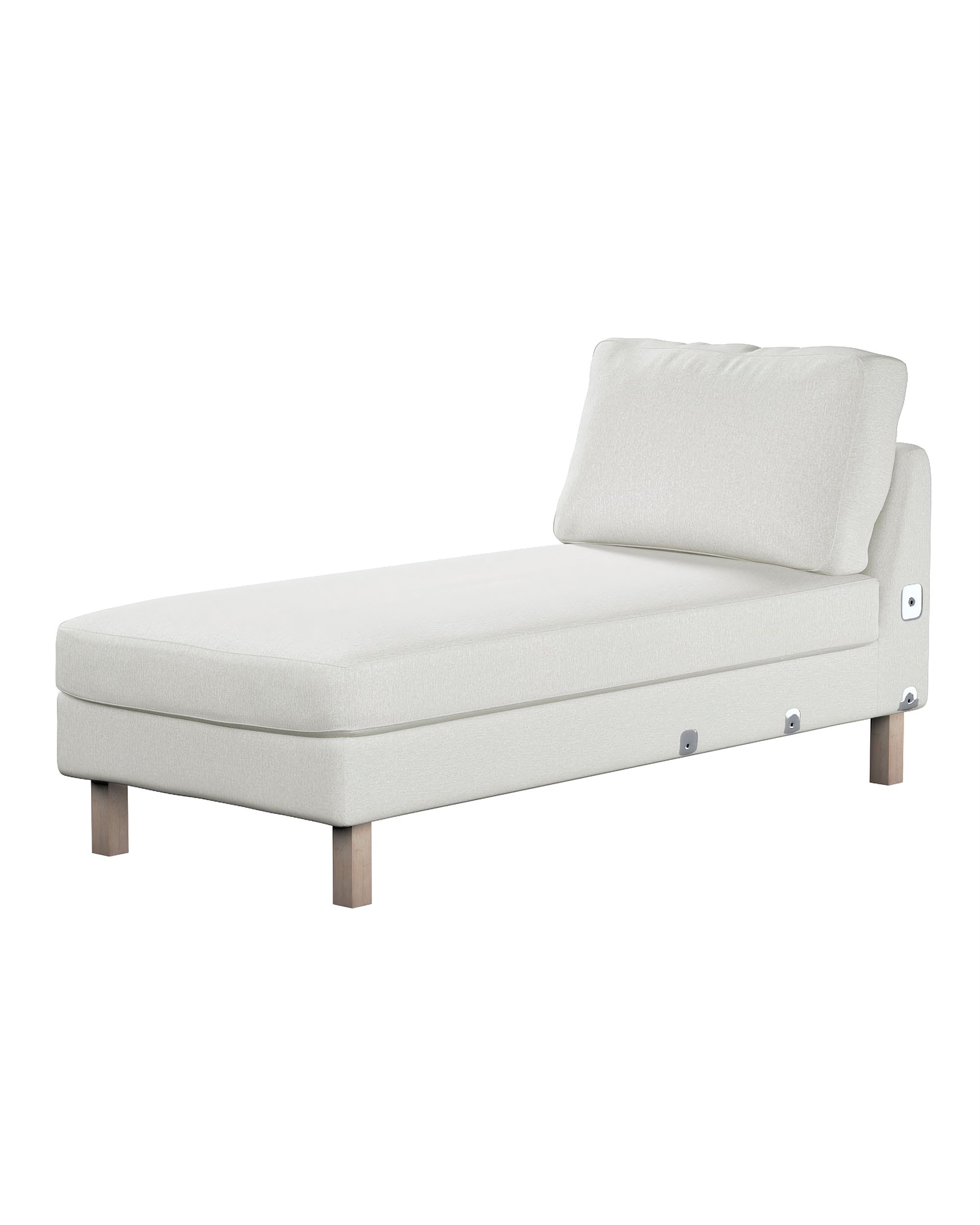 Karlstad chaise longue add-on unit cover colour cream fabric structured