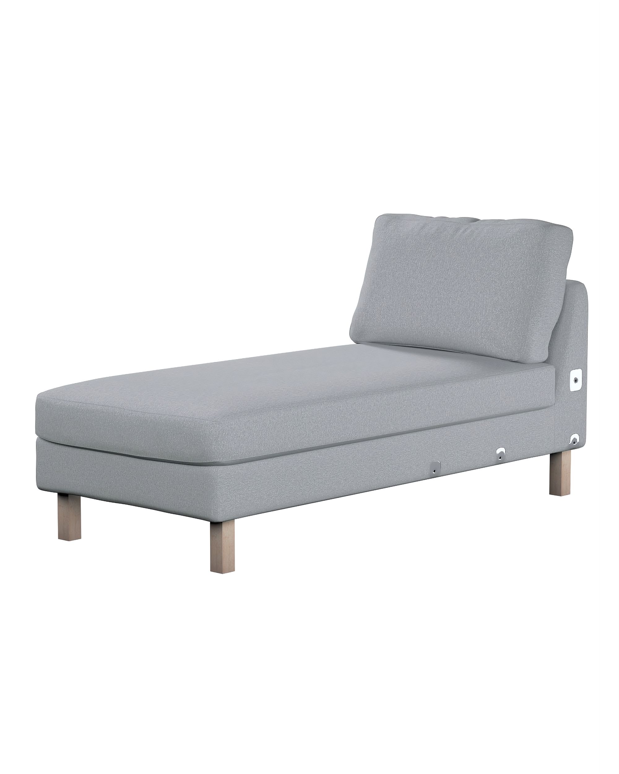 Karlstad chaise longue add-on unit cover colour grey fabric structured