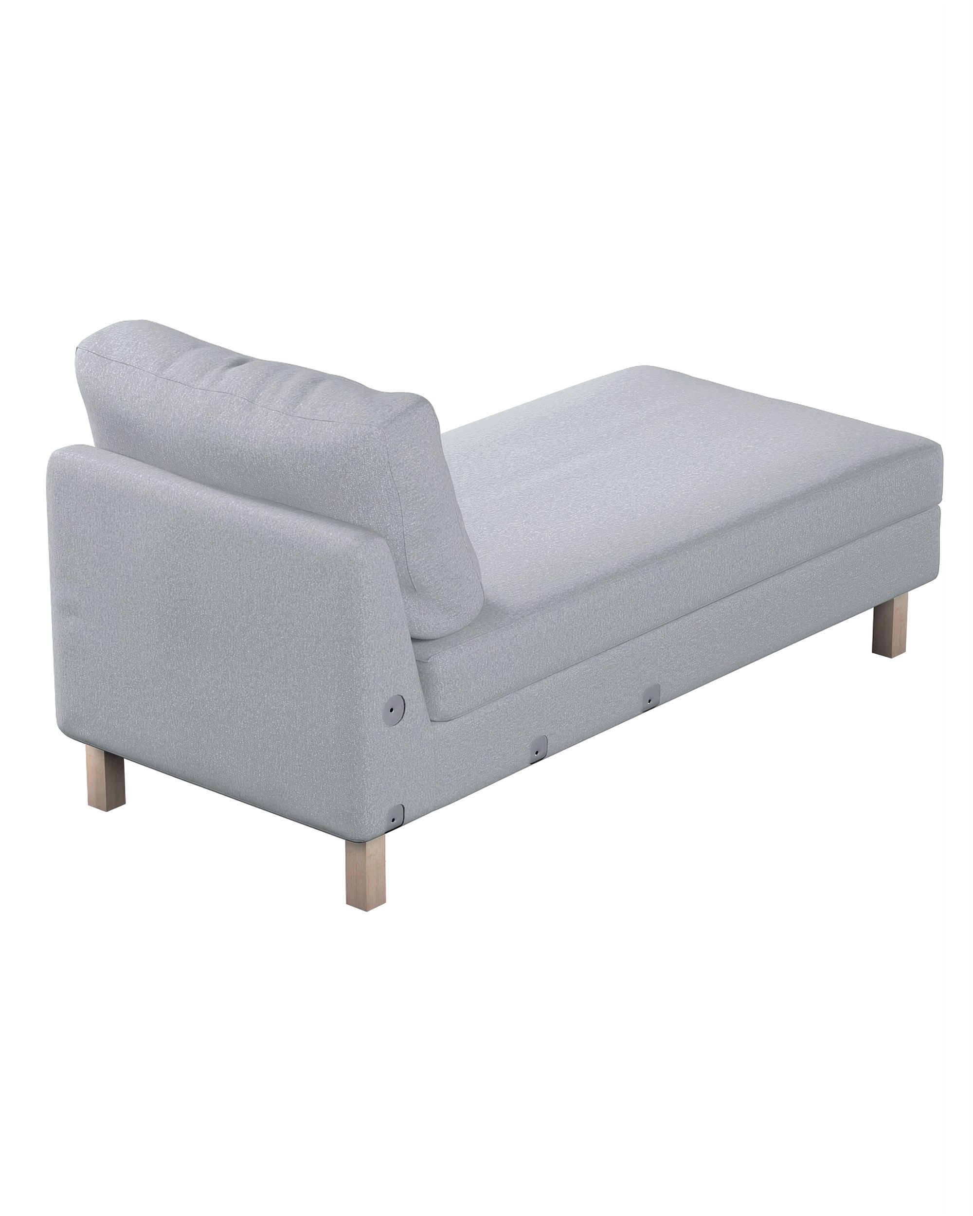 Karlstad chaise longue add-on unit cover colour grey fabric structured (hover)
