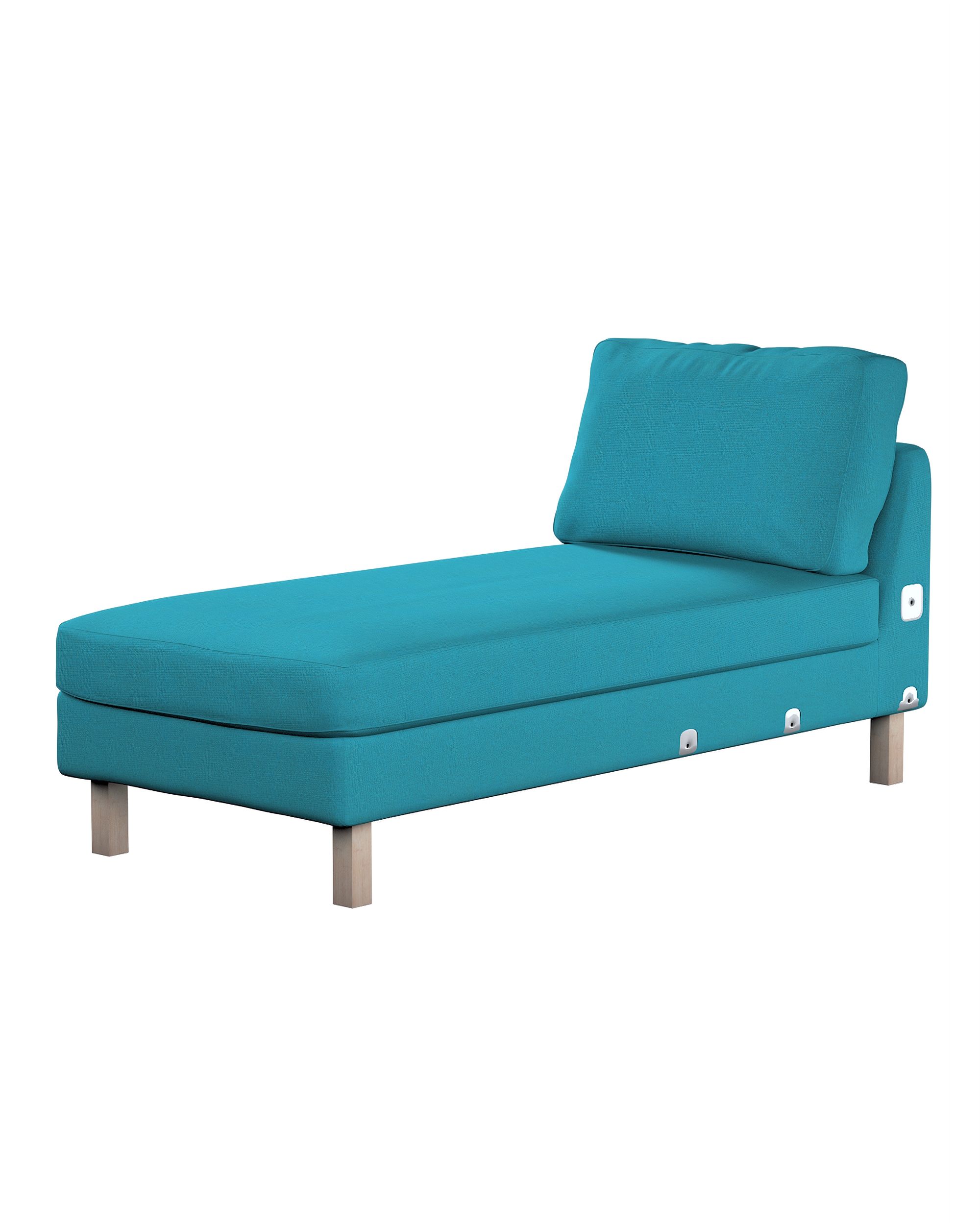 Karlstad chaise longue add-on unit cover colour blue fabric structured