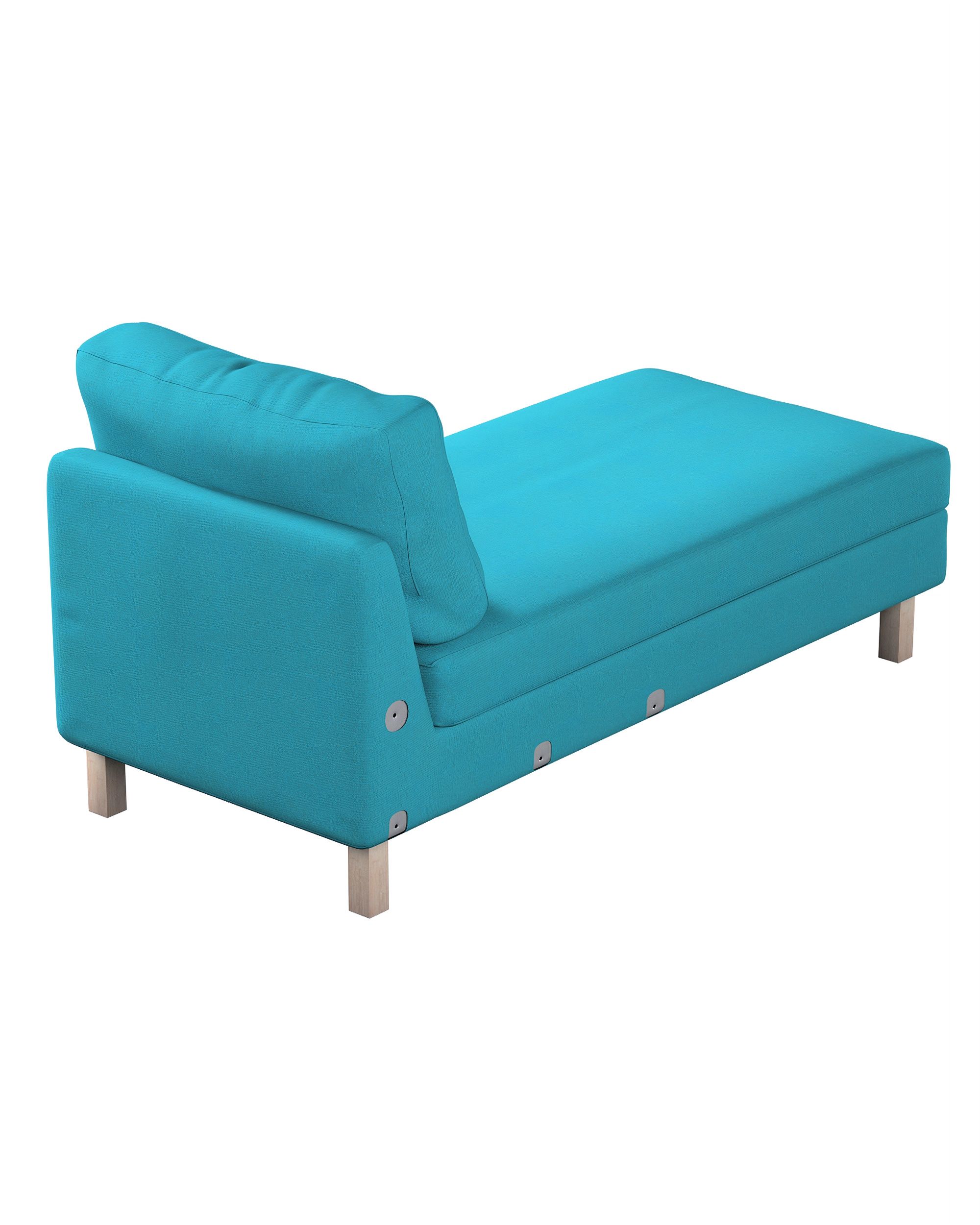 Karlstad chaise longue add-on unit cover colour blue fabric structured (hover)