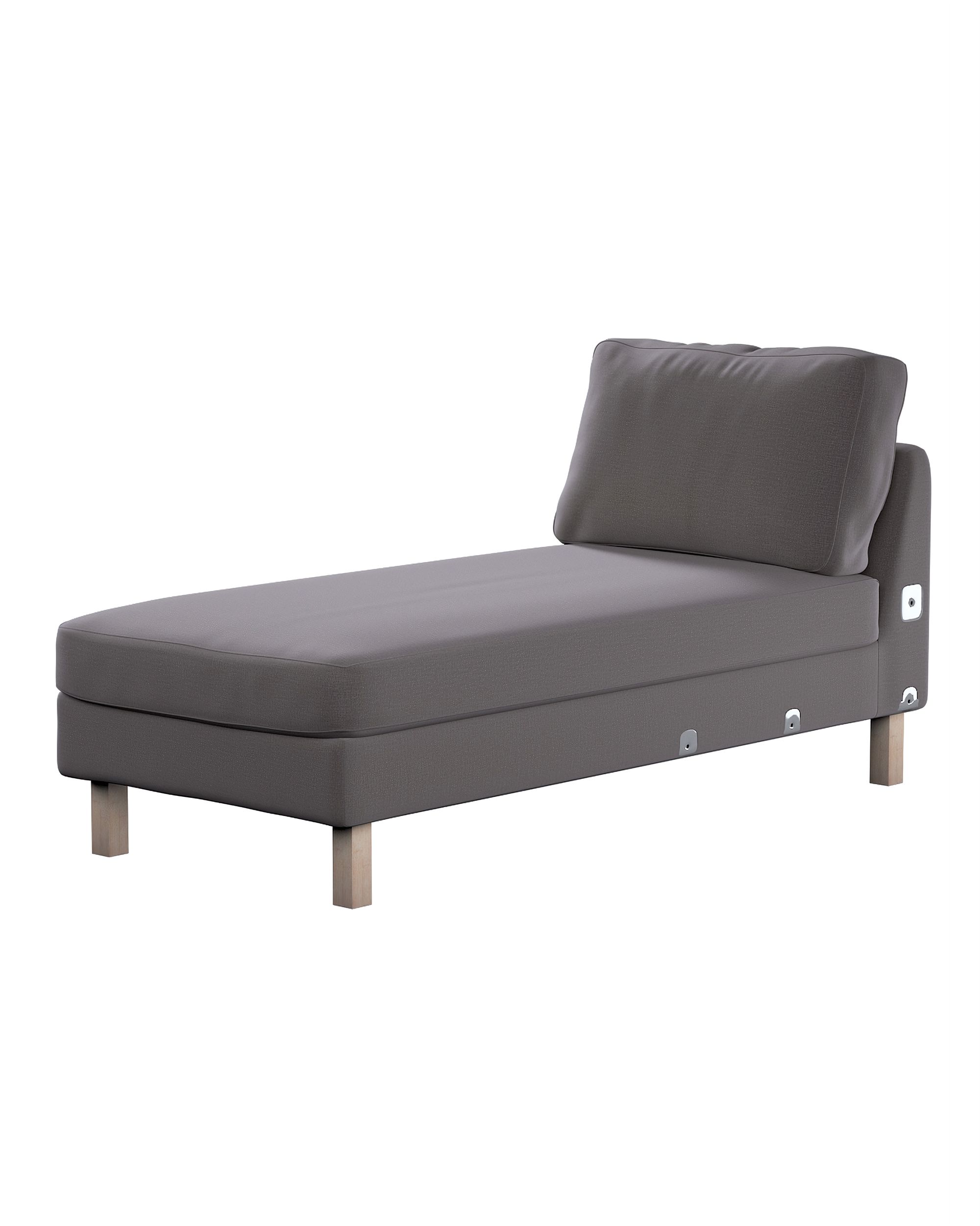 Karlstad chaise longue add-on unit cover colour brown fabric velvet