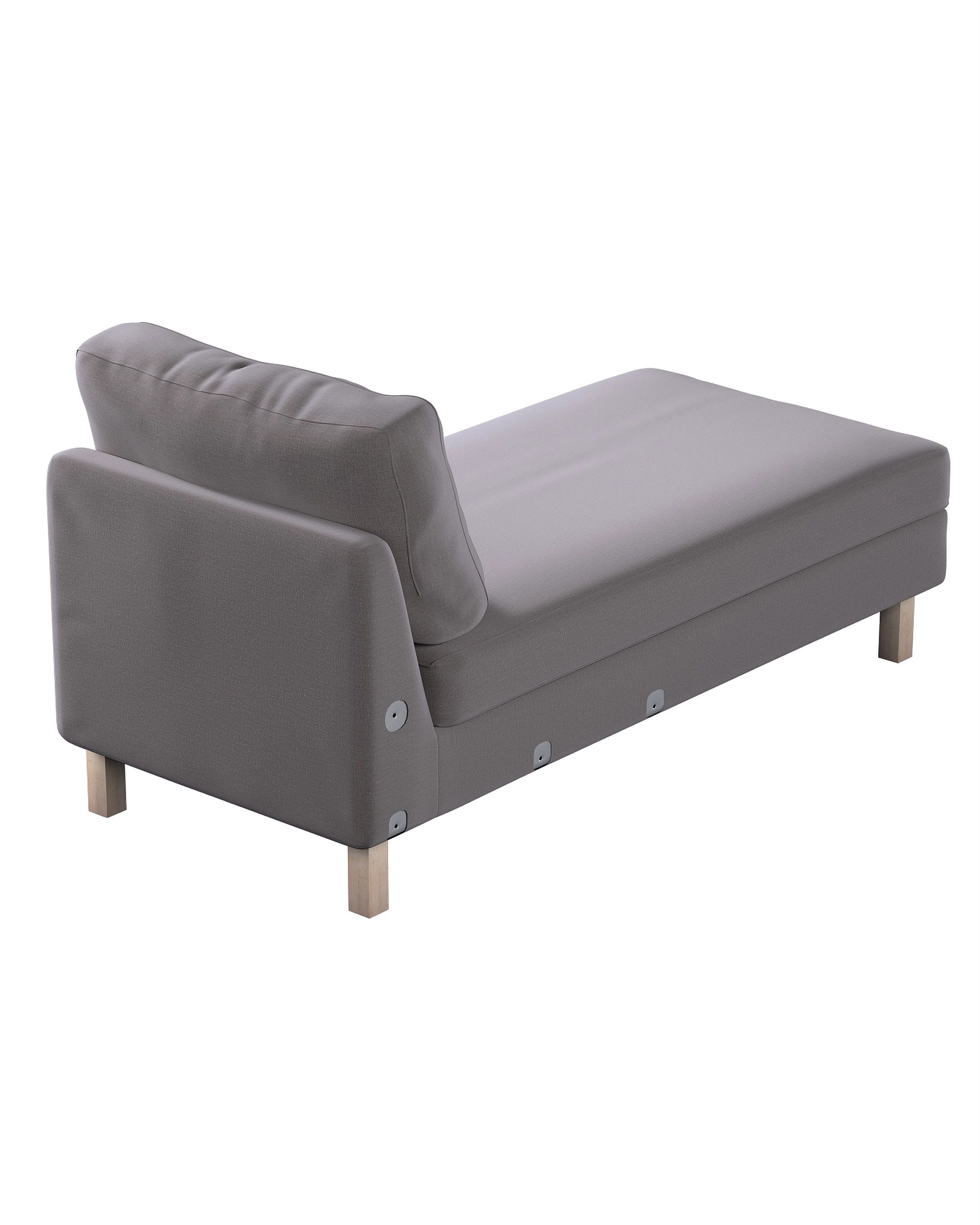Karlstad chaise longue add-on unit cover colour brown fabric velvet (hover)