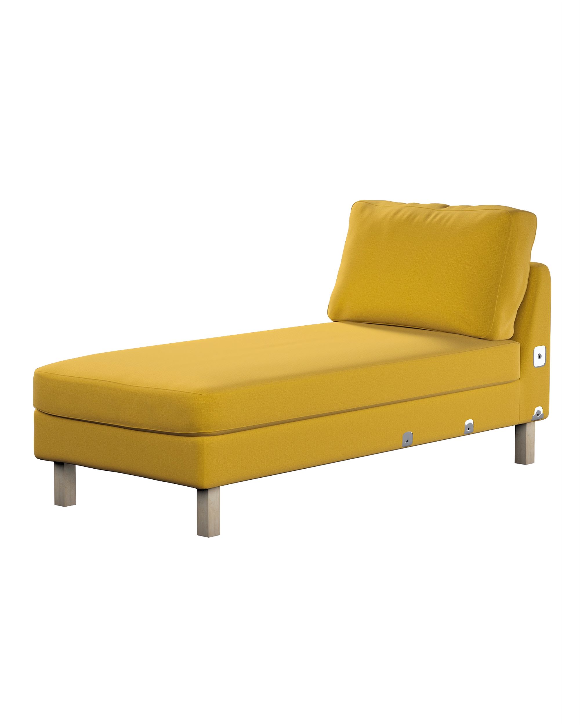 Karlstad chaise longue add-on unit cover colour yellow fabric velvet