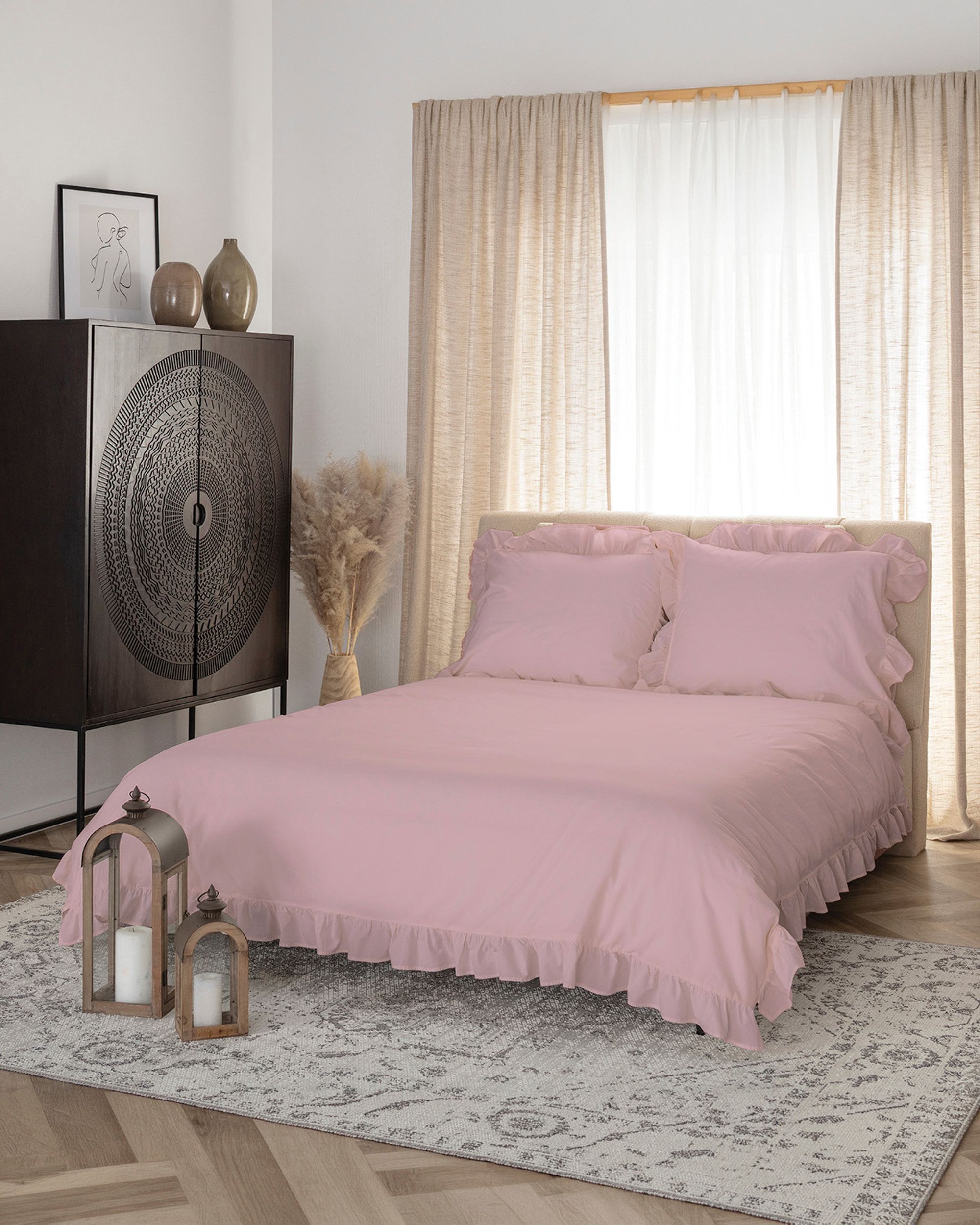 Bedding Cotton 160x200cm pale mavue