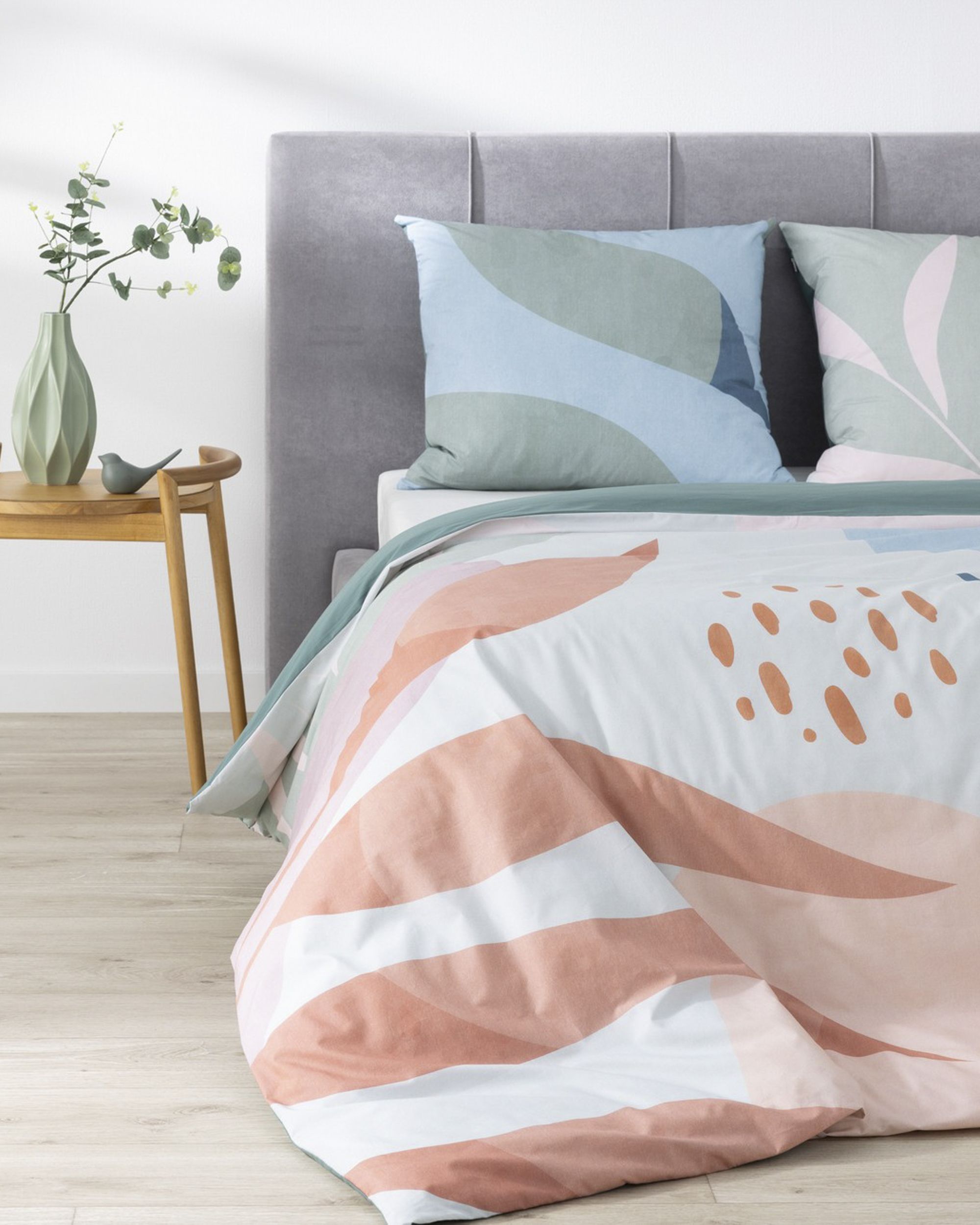 Cotton bed linen Pastel Coral Reef 160x200cm