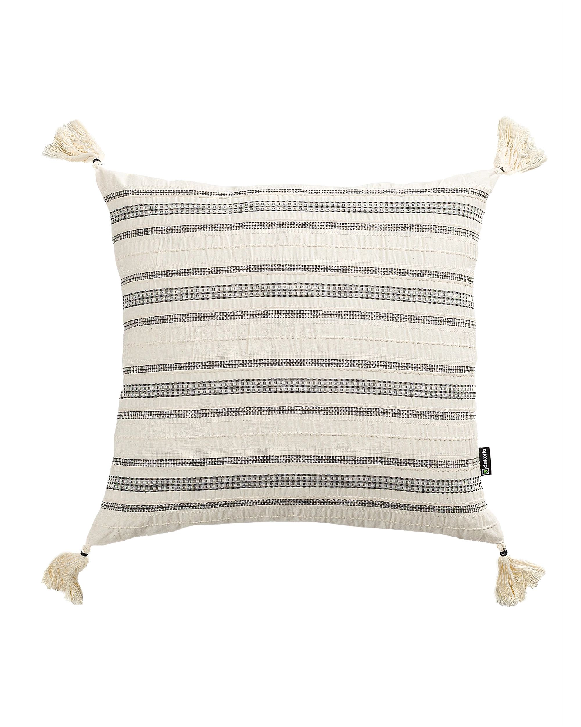 Linea Graphite Tassel cushion cover 45x45 cm