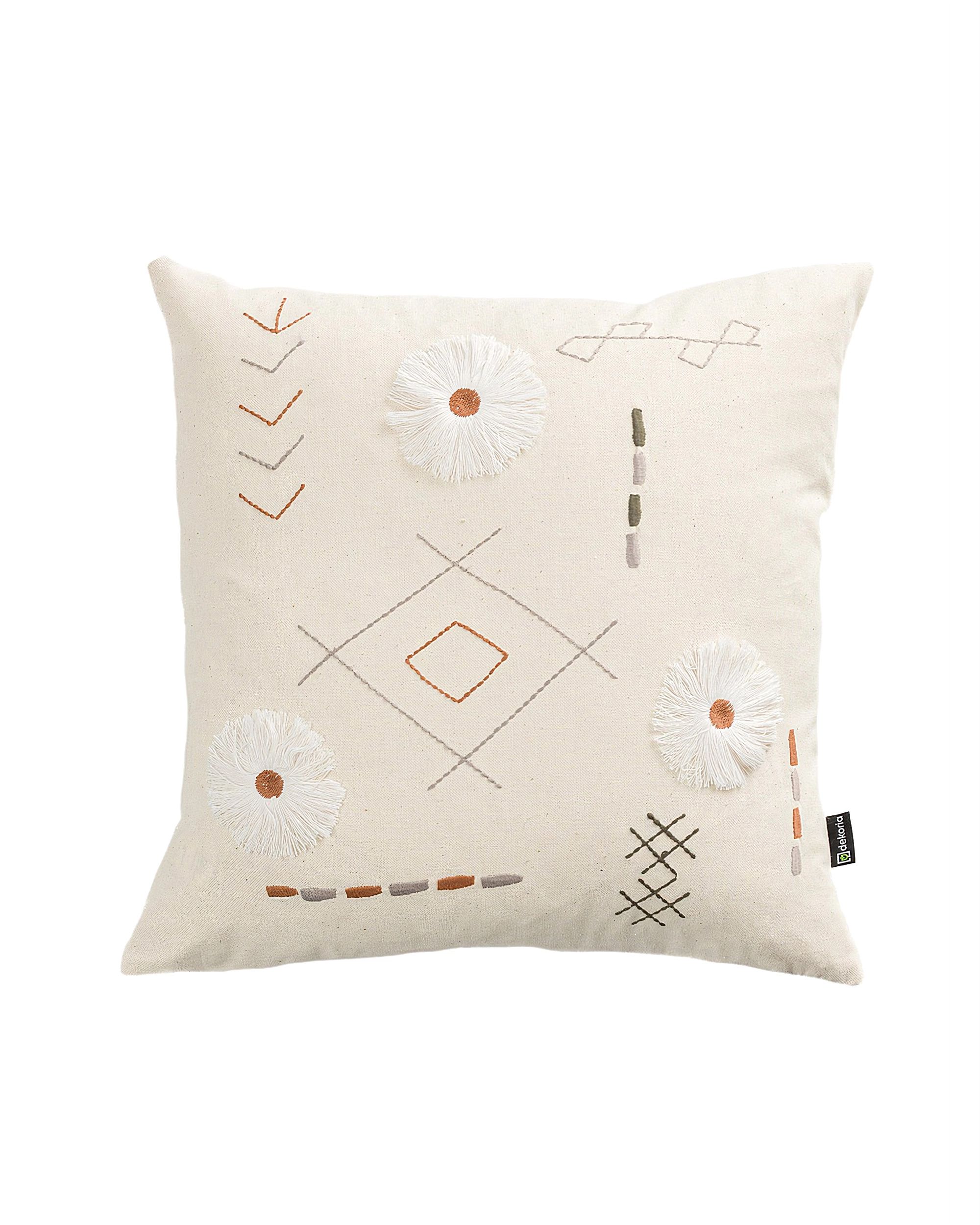 Boho Stitch Bloom cushion cover 45x45 cm (hover)