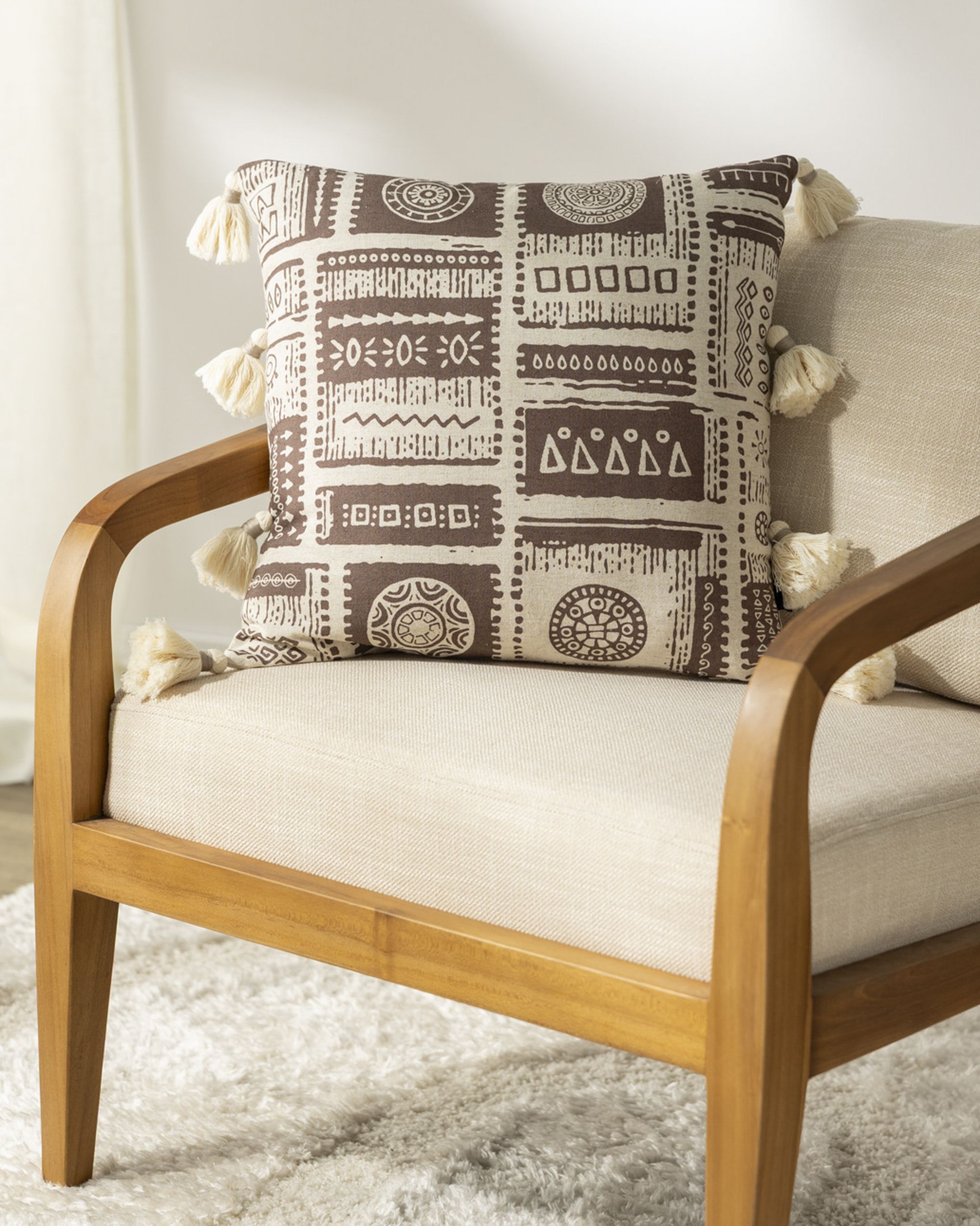 Tassel Nomad Tribal cushion cover 45x45 cm (hover)