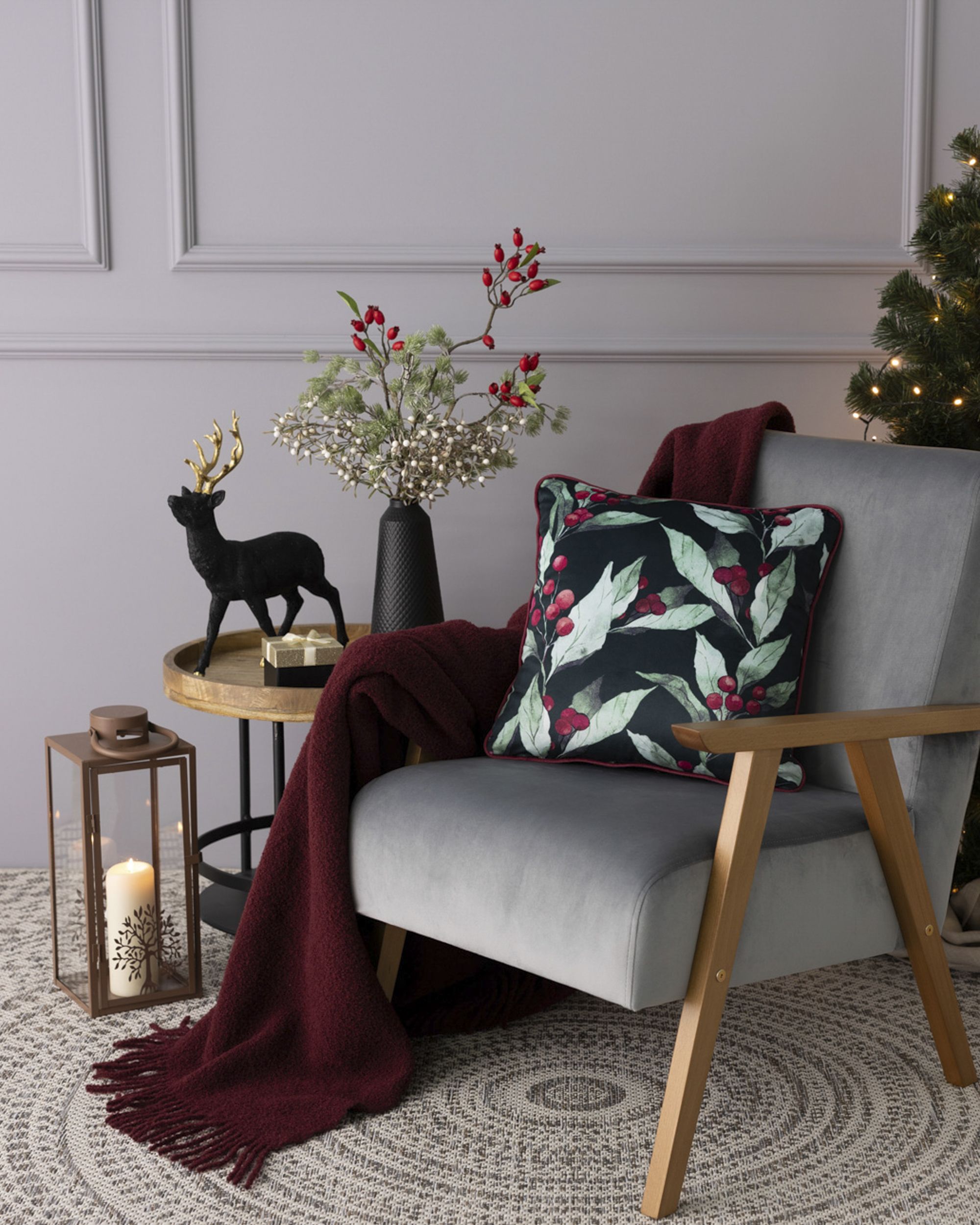 Cushion cover Holly Bliss 43x43 cm (hover)