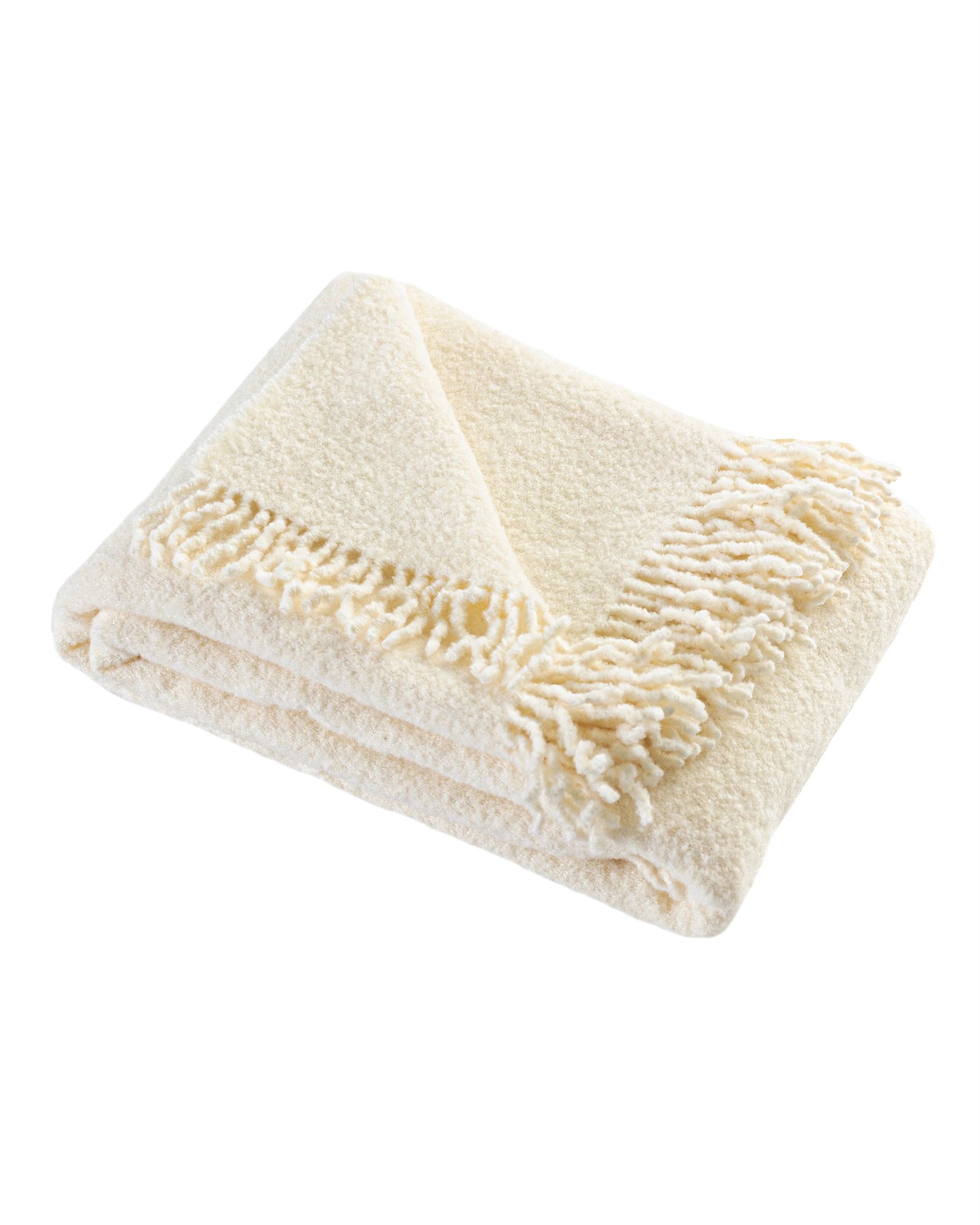 Boucle blanket 140x200cm white cream