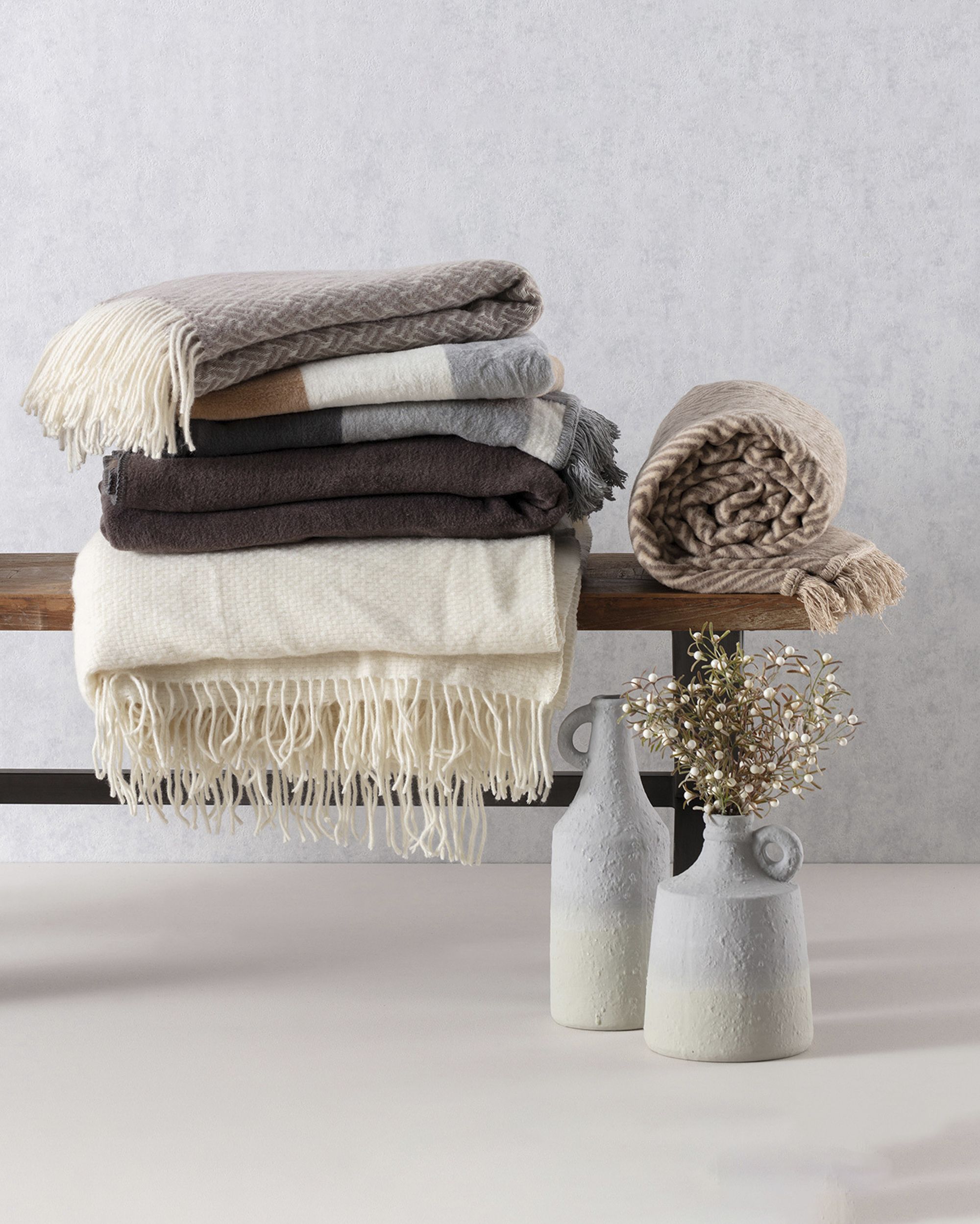 Plaid Zelandia 140x200 cm silver beige (hover)