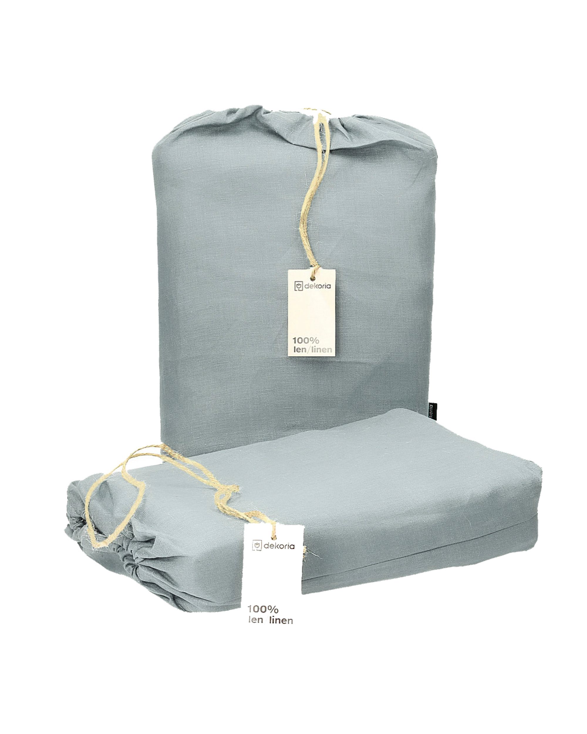 Linen bedding set Linen 200x200 cm colour grey fabric semi-sheer, structured, linen (hover)