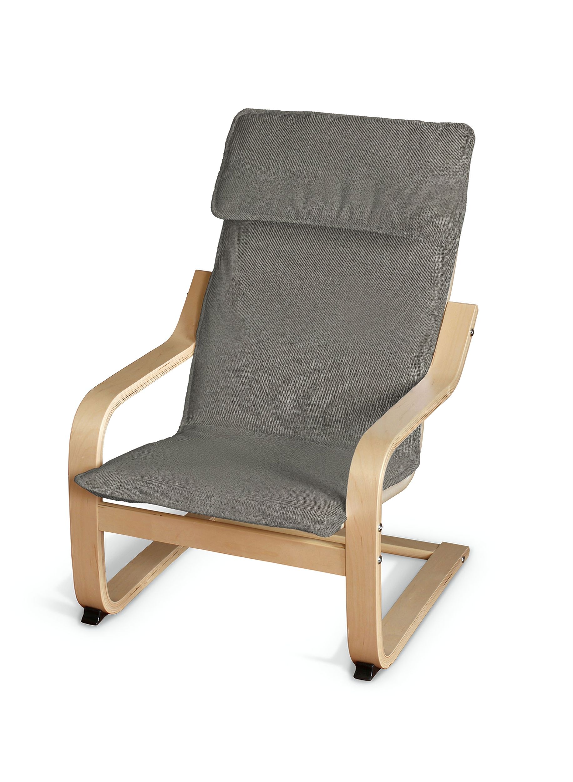 Poäng children's armchair cushion + cover colour grey fabric structured