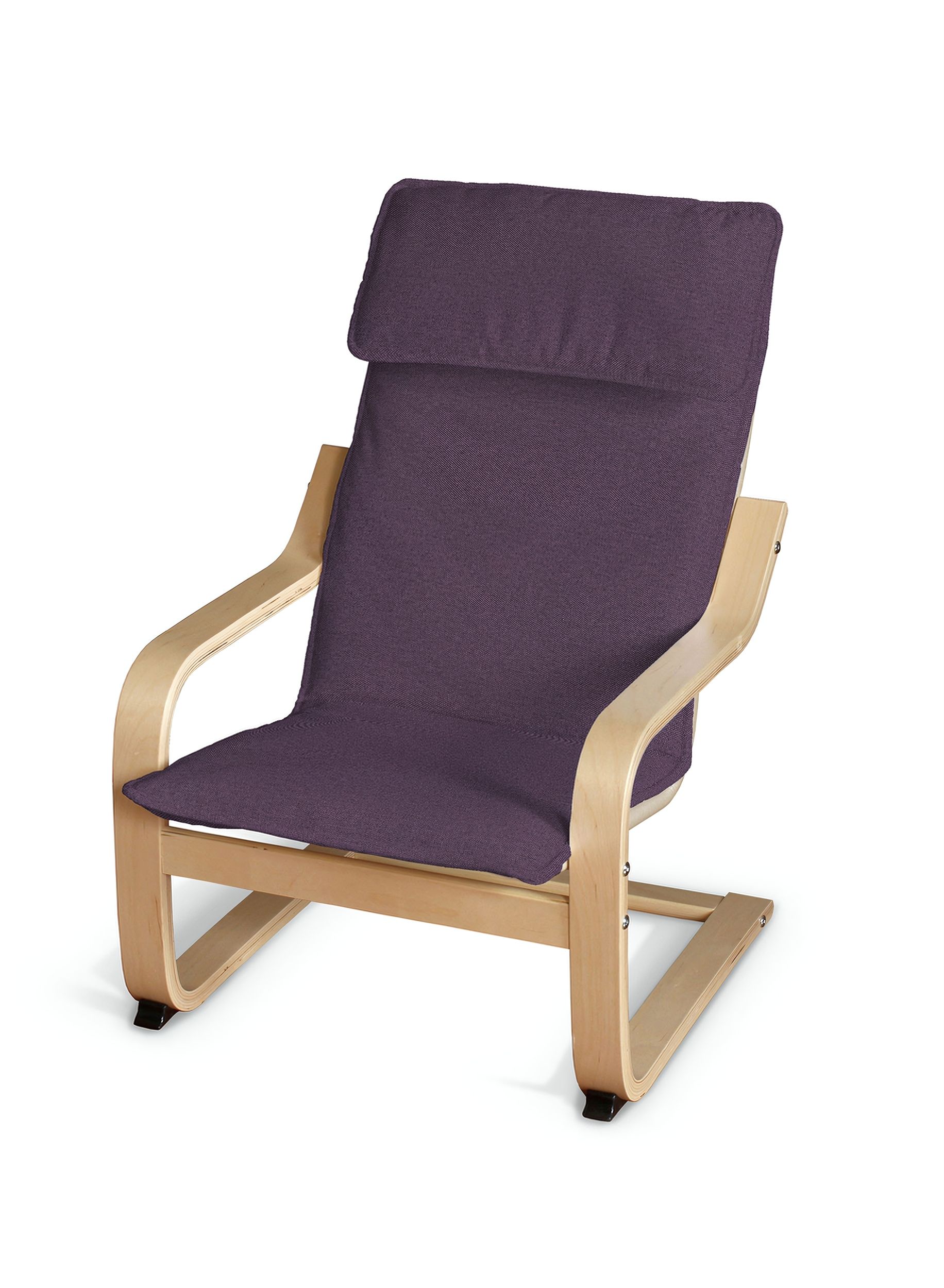 Poäng children's armchair cushion + cover colour purple fabric structured