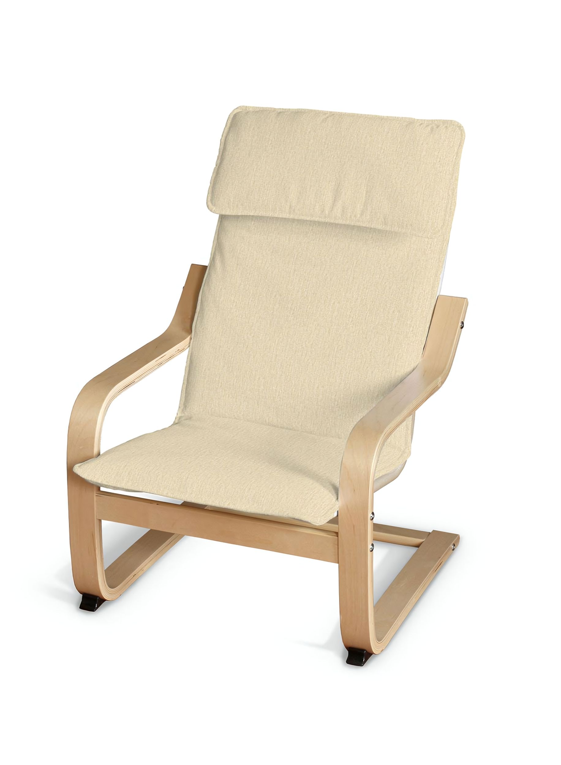 Poäng children's armchair cushion + cover colour cream fabric gloss, structured
