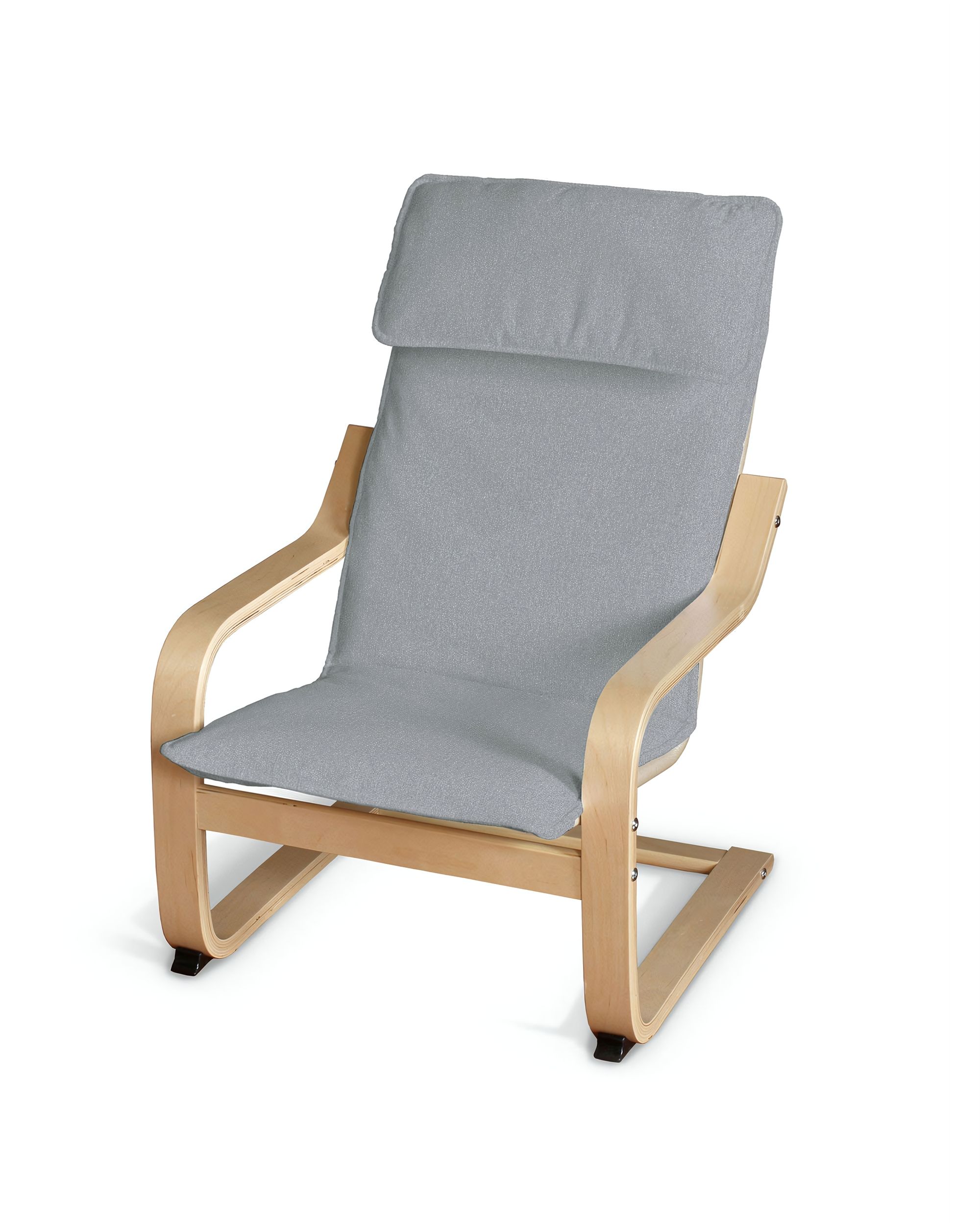Poäng children's armchair cushion + cover colour grey fabric structured