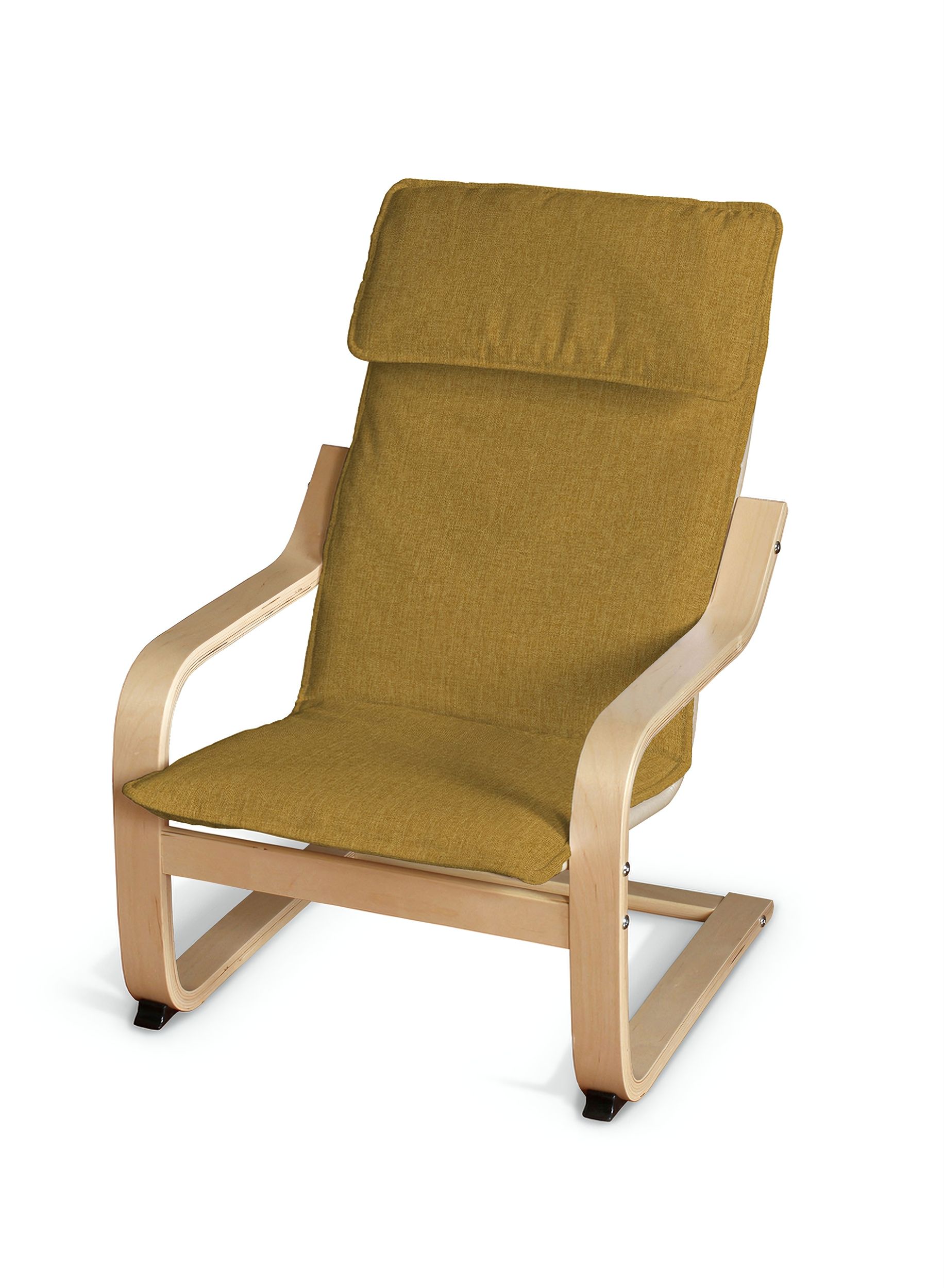 Poäng children's armchair cushion + cover colour yellow fabric structured
