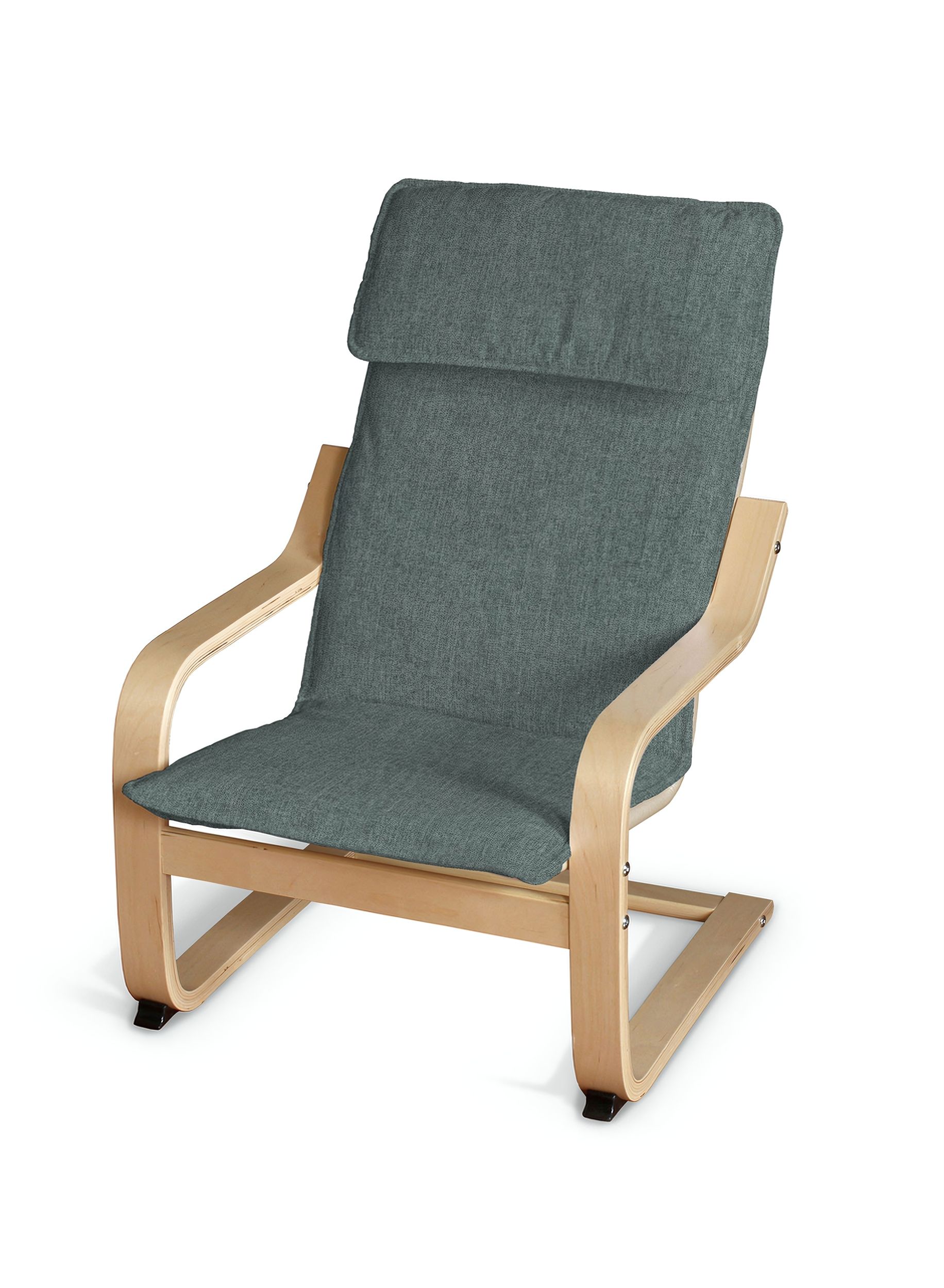 Poäng children's armchair cushion + cover colour blue fabric structured
