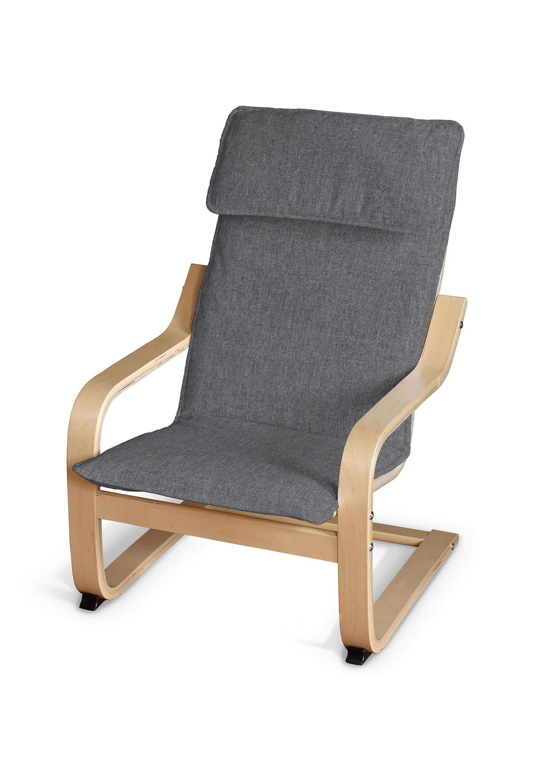 Poäng children's armchair cushion + cover colour grey fabric structured