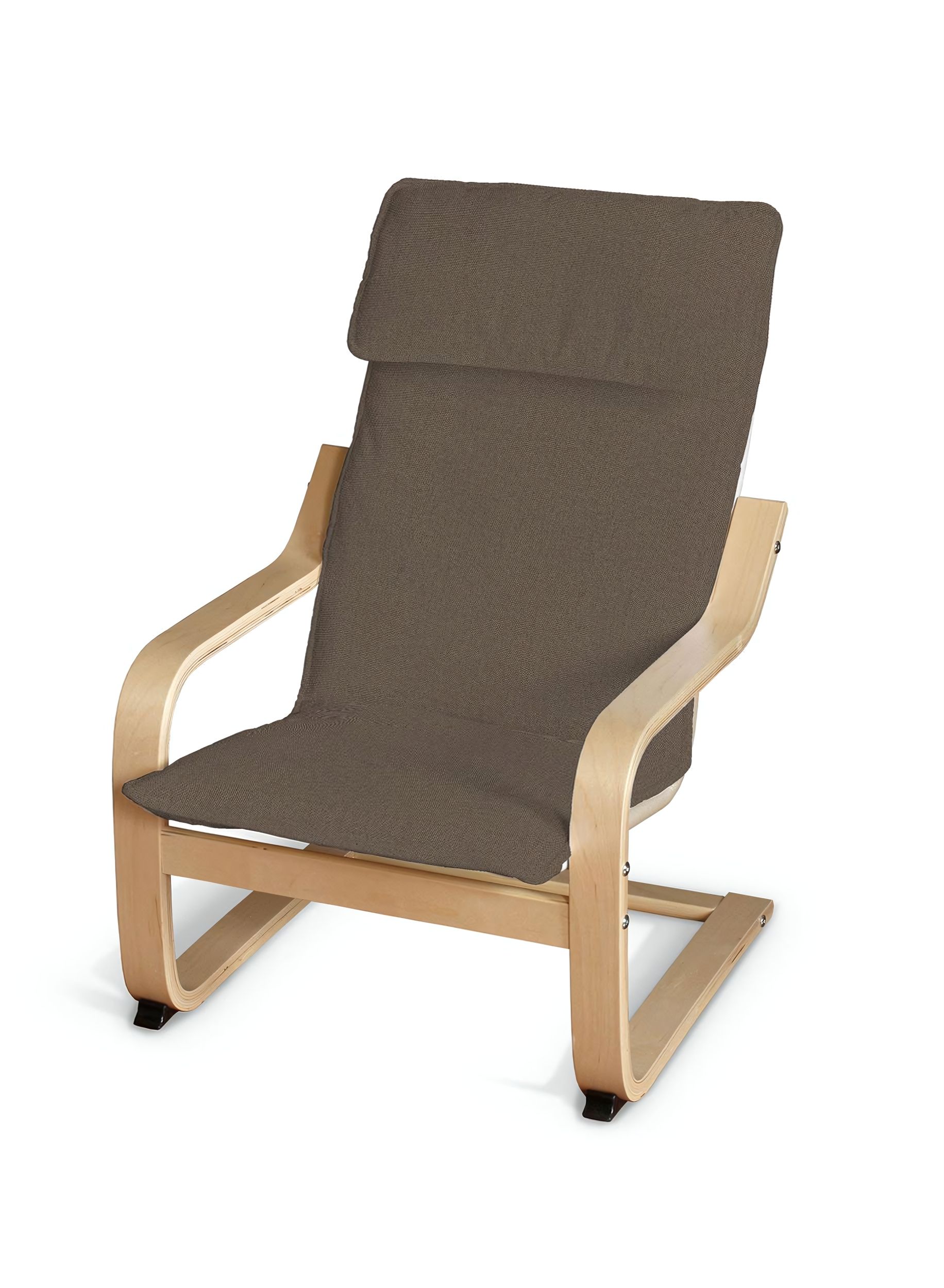 Poäng children's armchair cushion + cover colour brown fabric structured