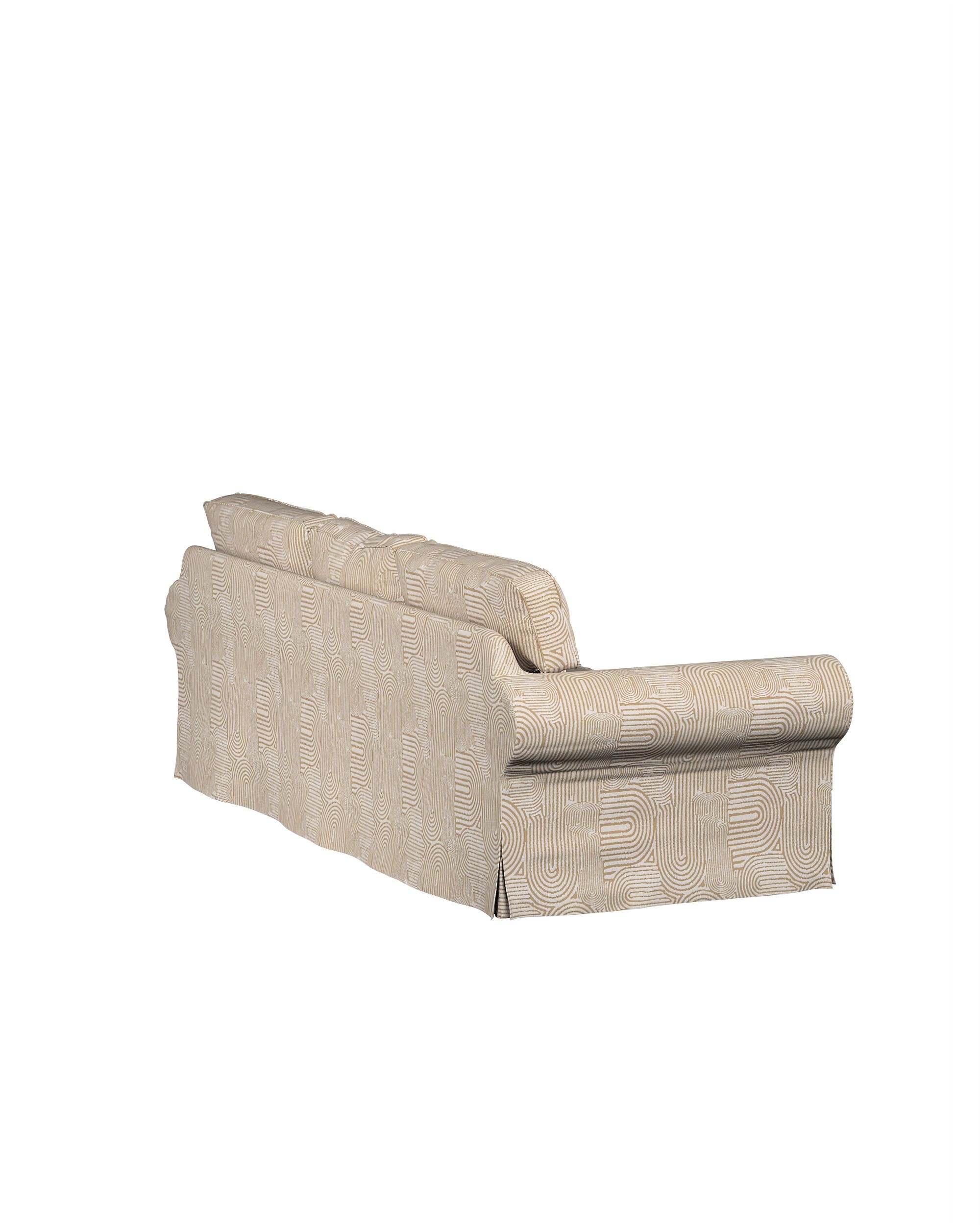 Ektorp 3-seater sofa bed cover (for model on sale in Ikea since 2013) colour beige fabric structured, patterned (hover)