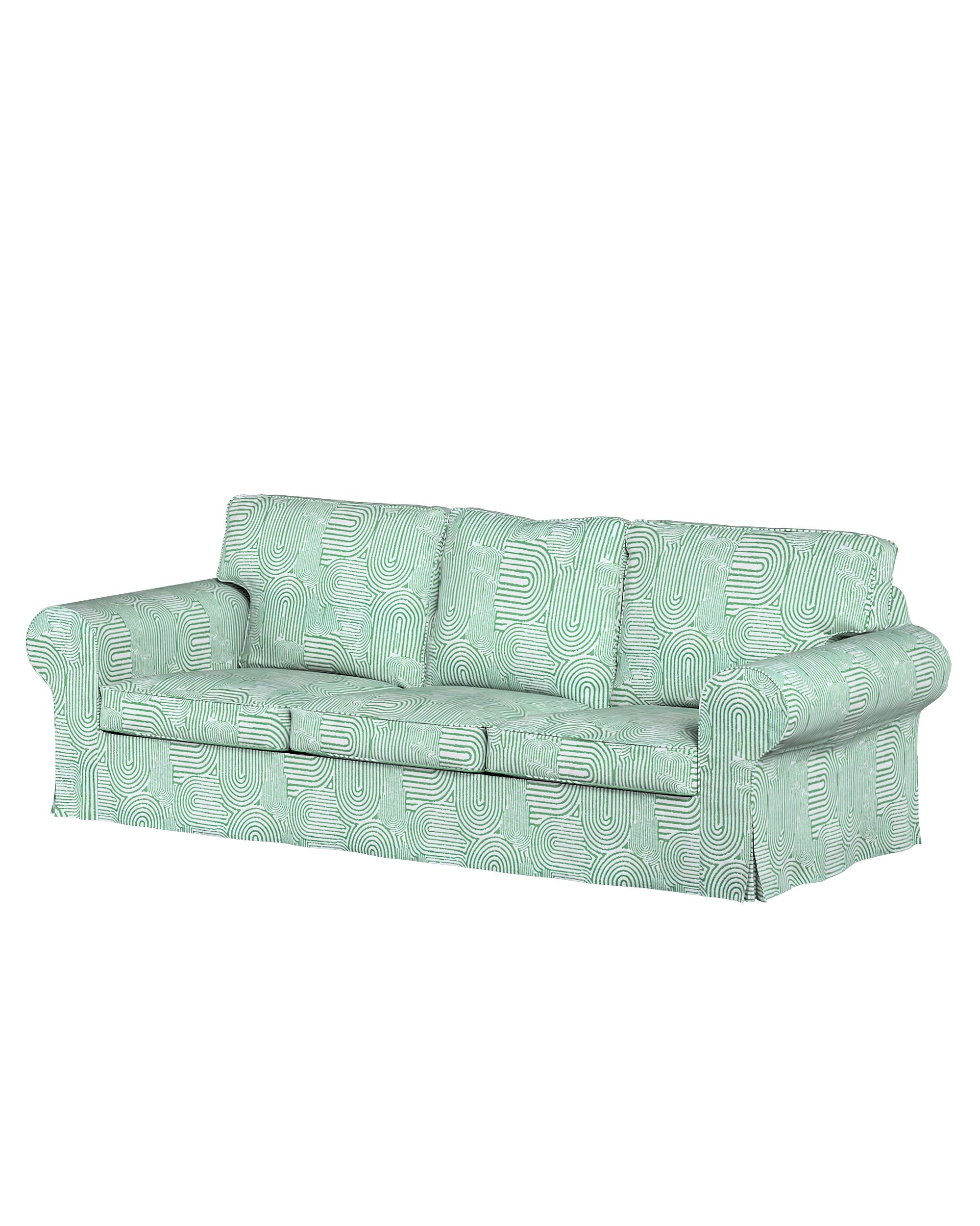 Ektorp 3-seater sofa bed cover (for model on sale in Ikea since 2013) colour green fabric structured, patterned
