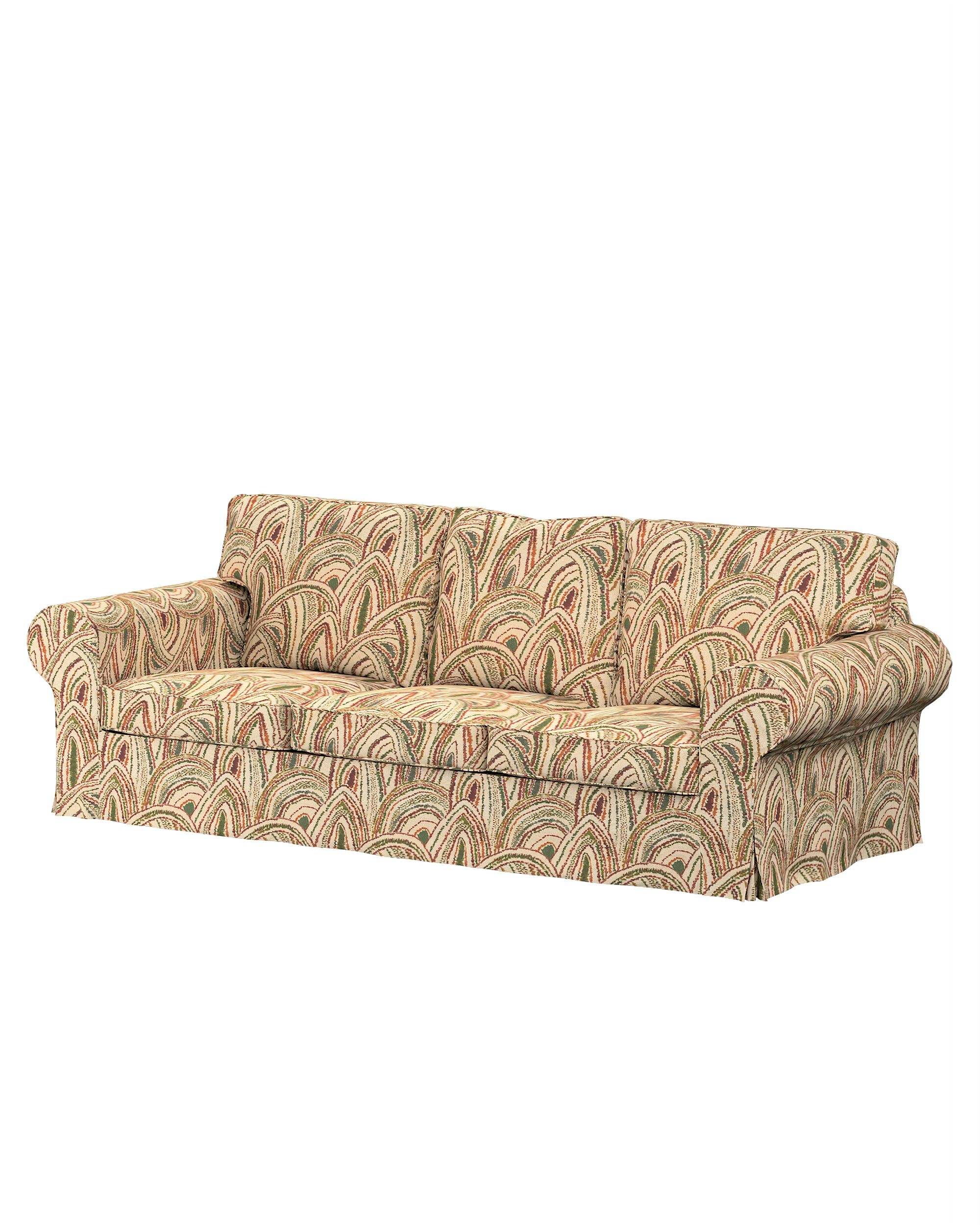 Ektorp 3-seater sofa bed cover (for model on sale in Ikea since 2013) colour multicolour fabric structured, patterned
