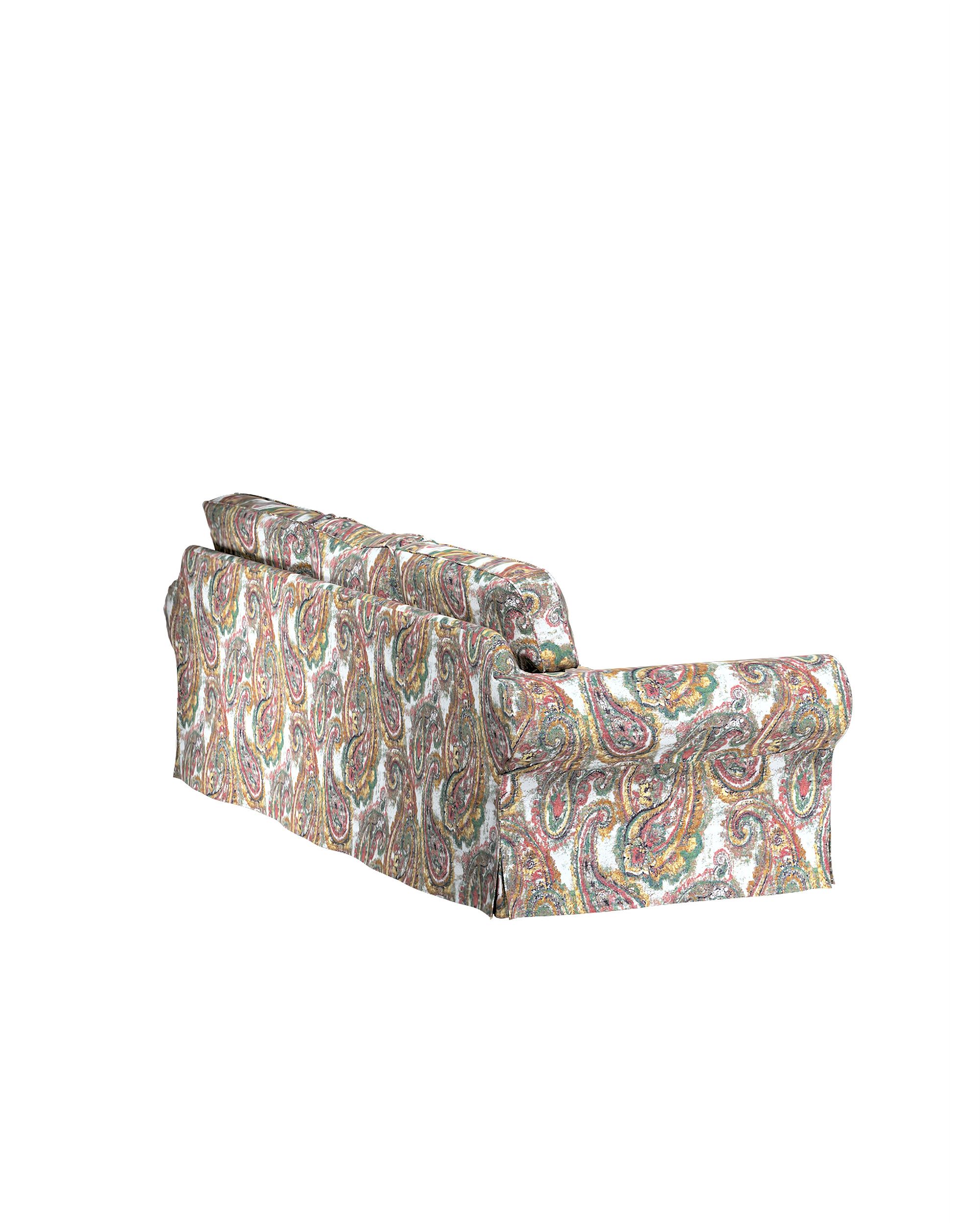 Ektorp 3-seater sofa bed cover (for model on sale in Ikea since 2013) colour multicolour fabric structured, patterned (hover)