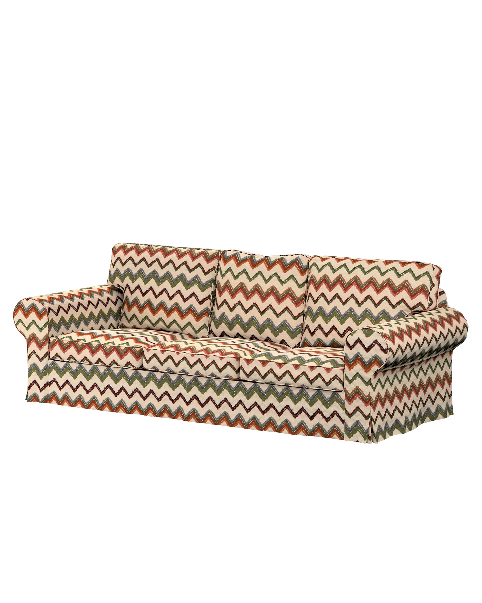 Ektorp 3-seater sofa bed cover (for model on sale in Ikea since 2013) colour multicolour fabric structured, patterned
