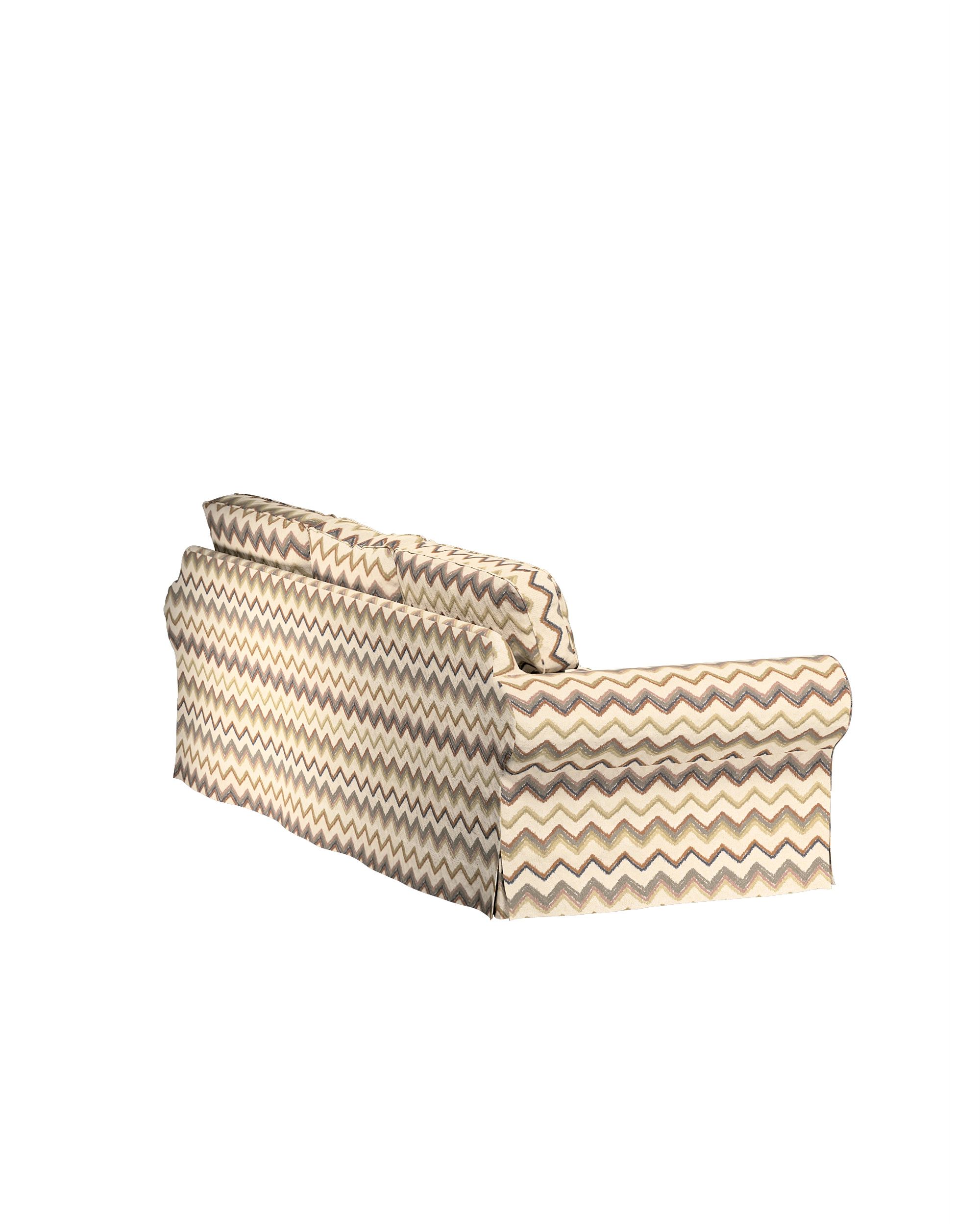 Ektorp 3-seater sofa bed cover (for model on sale in Ikea since 2013) colour beige fabric structured, patterned (hover)