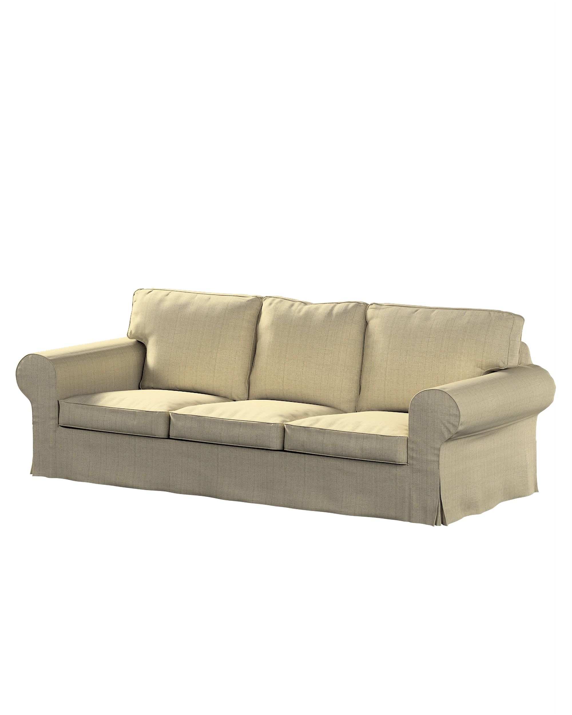 Ektorp 3-seater sofa bed cover (for model on sale in Ikea since 2013) colour beige fabric structured