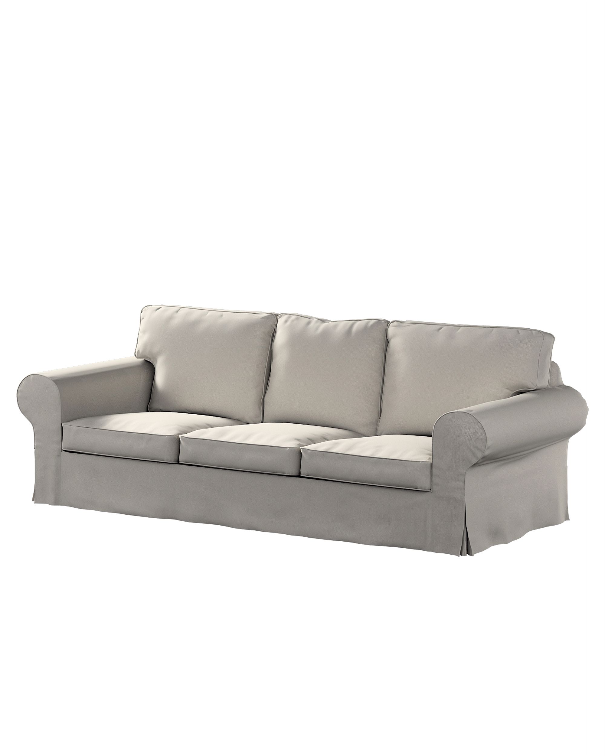 Ektorp 3-seater sofa bed cover (for model on sale in Ikea since 2013) colour grey fabric structured