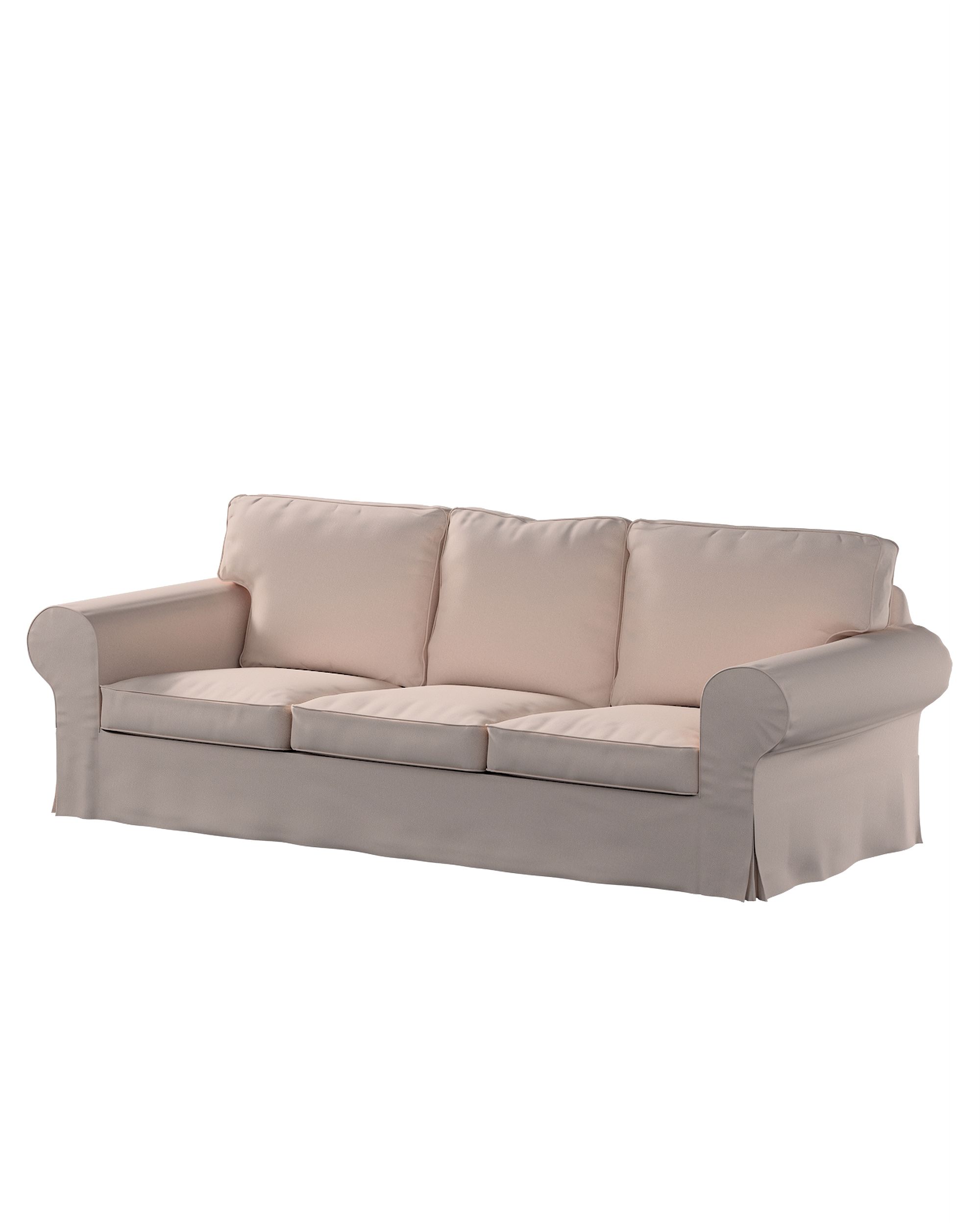 Ektorp 3-seater sofa bed cover (for model on sale in Ikea since 2013) colour pink fabric structured