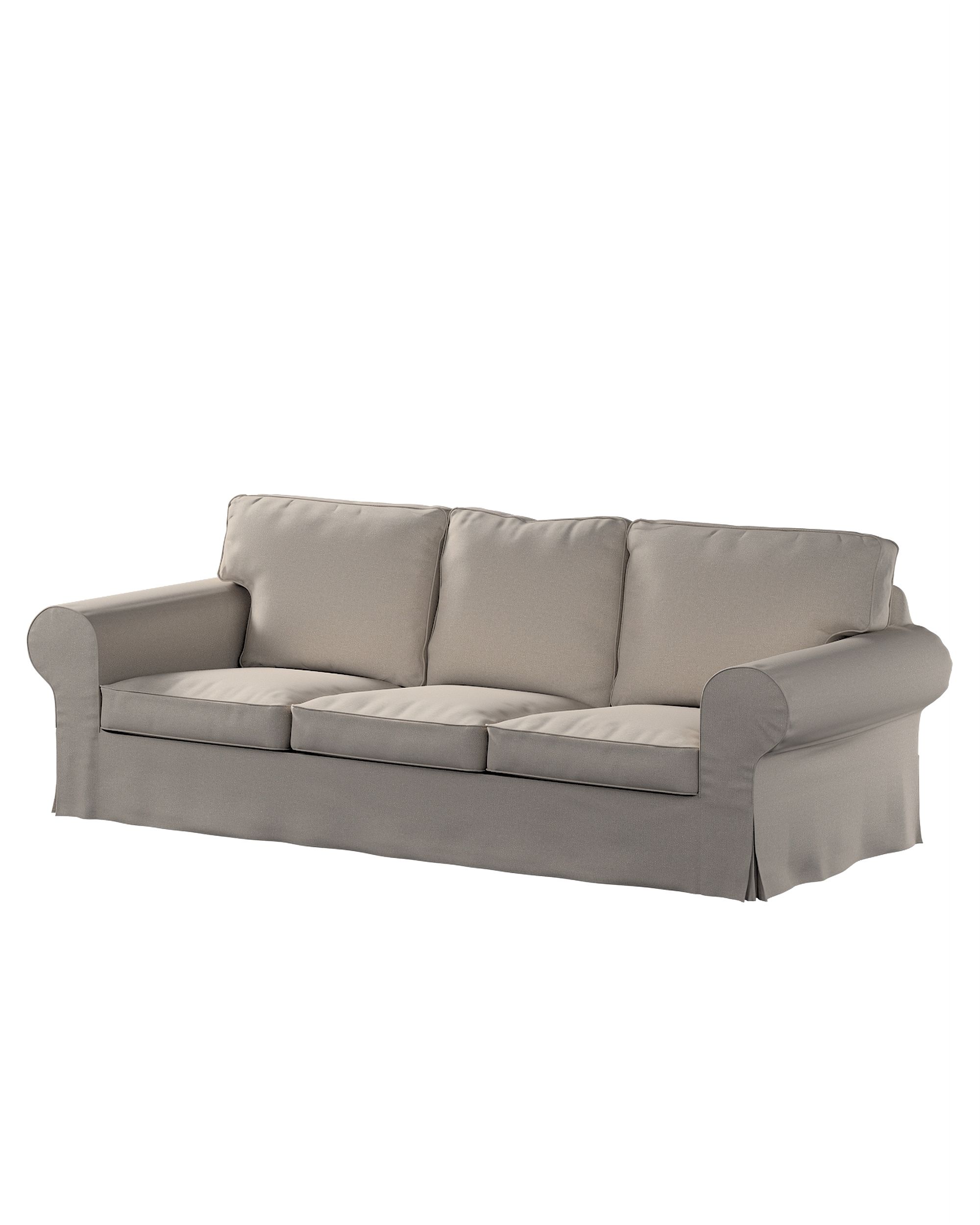 Ektorp 3-seater sofa bed cover (for model on sale in Ikea since 2013) colour grey fabric structured